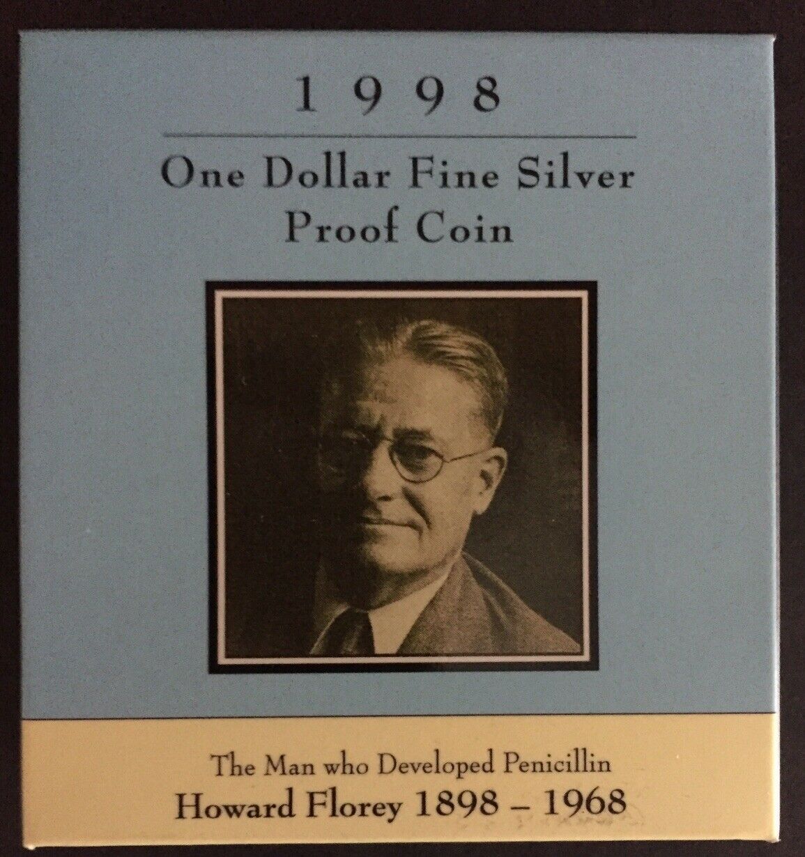 1998 Howard Florey $1 Silver Proof Coin - Image 2