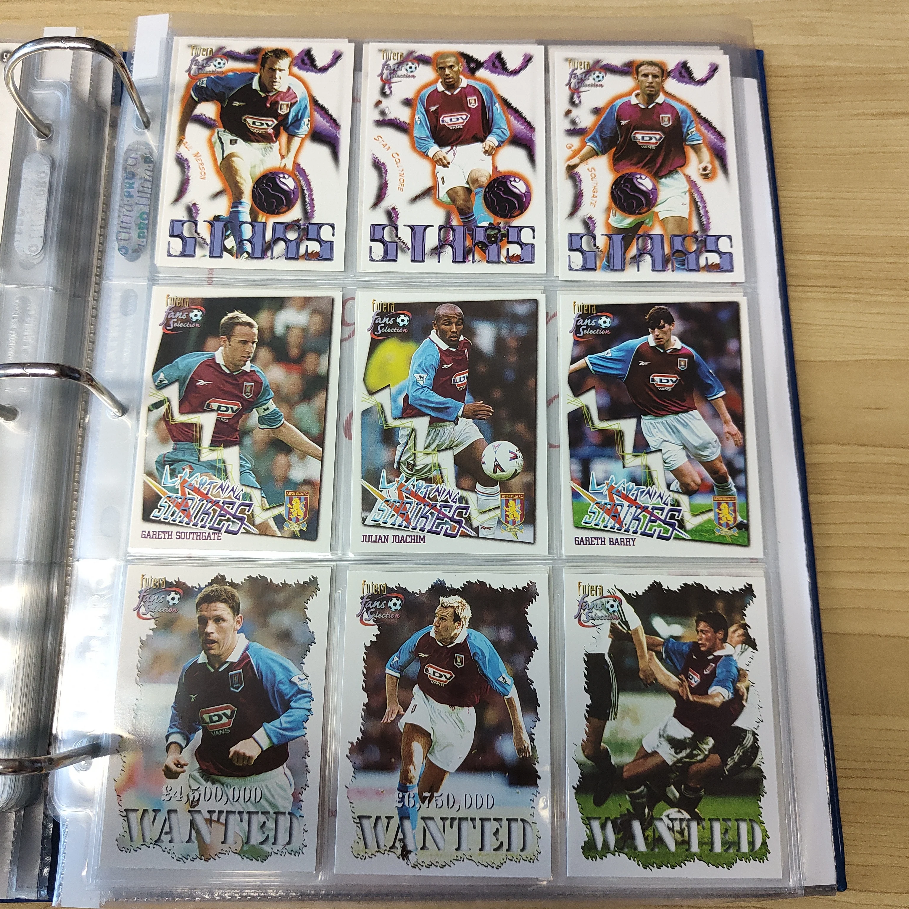 1999 Futera Fans Selection Aston Villa Team Set of Soccer Cards - Image 6