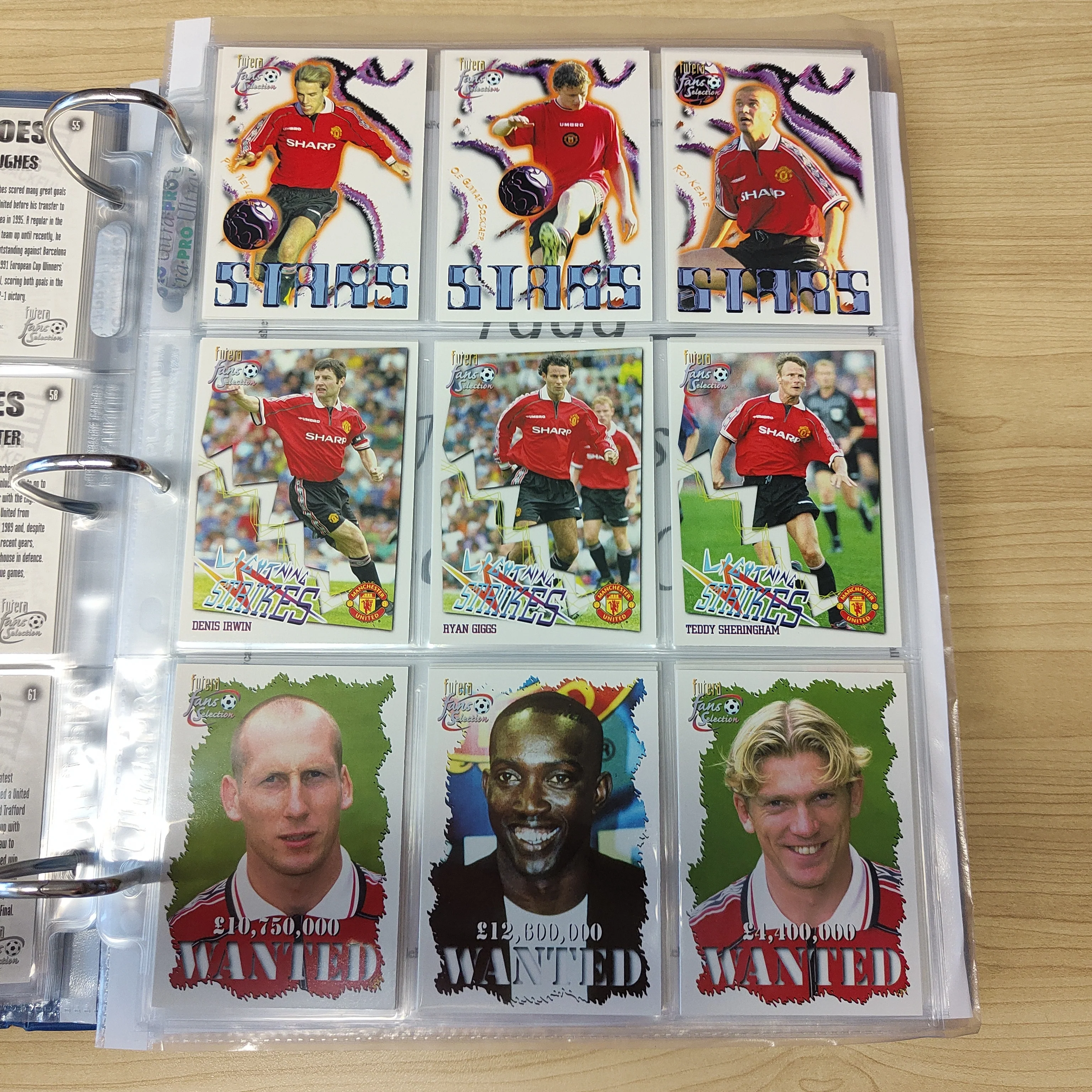 1999 Futera Fans Selection Manchester United Team Set of Soccer Cards - Image 6
