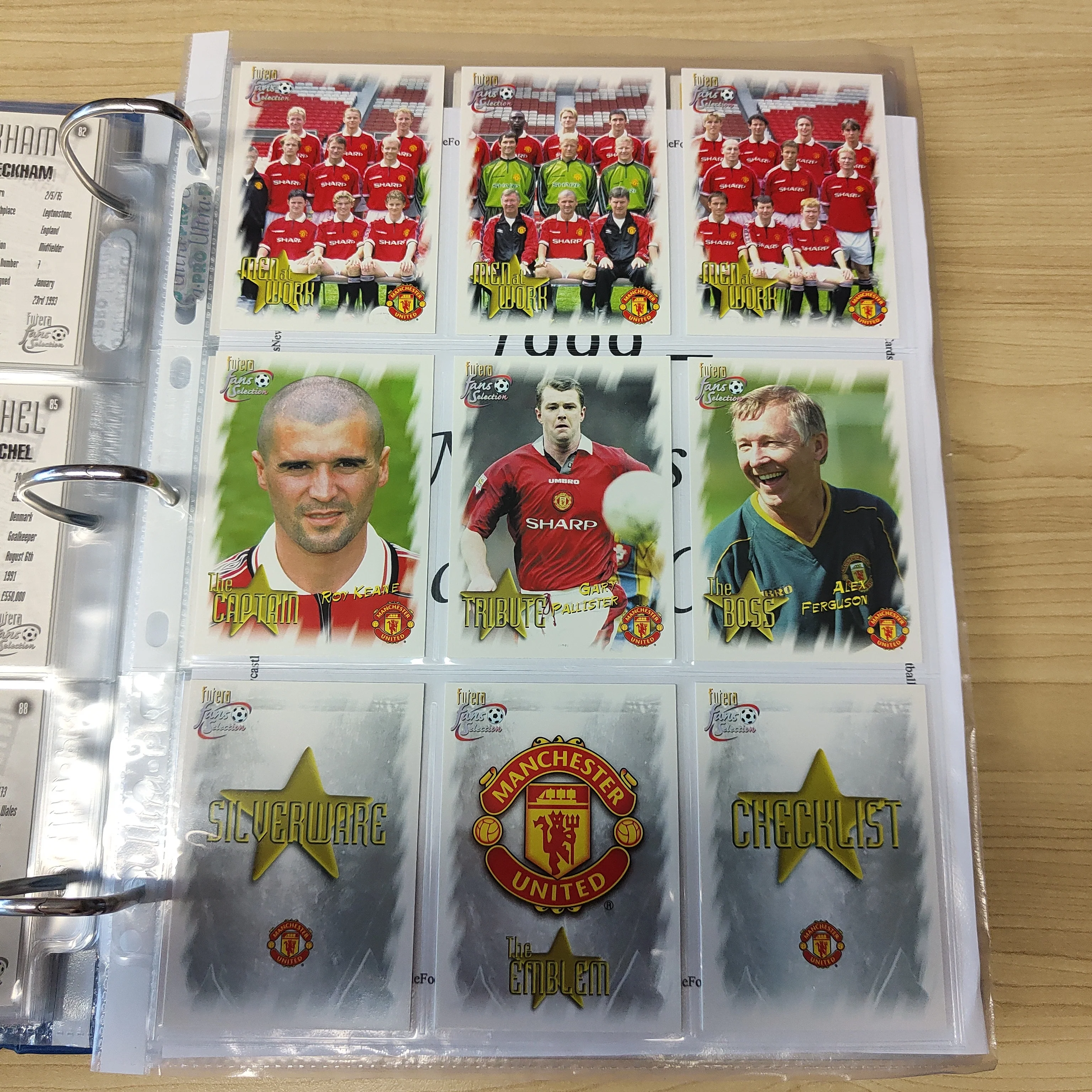 1999 Futera Fans Selection Manchester United Team Set of Soccer Cards - Image 9