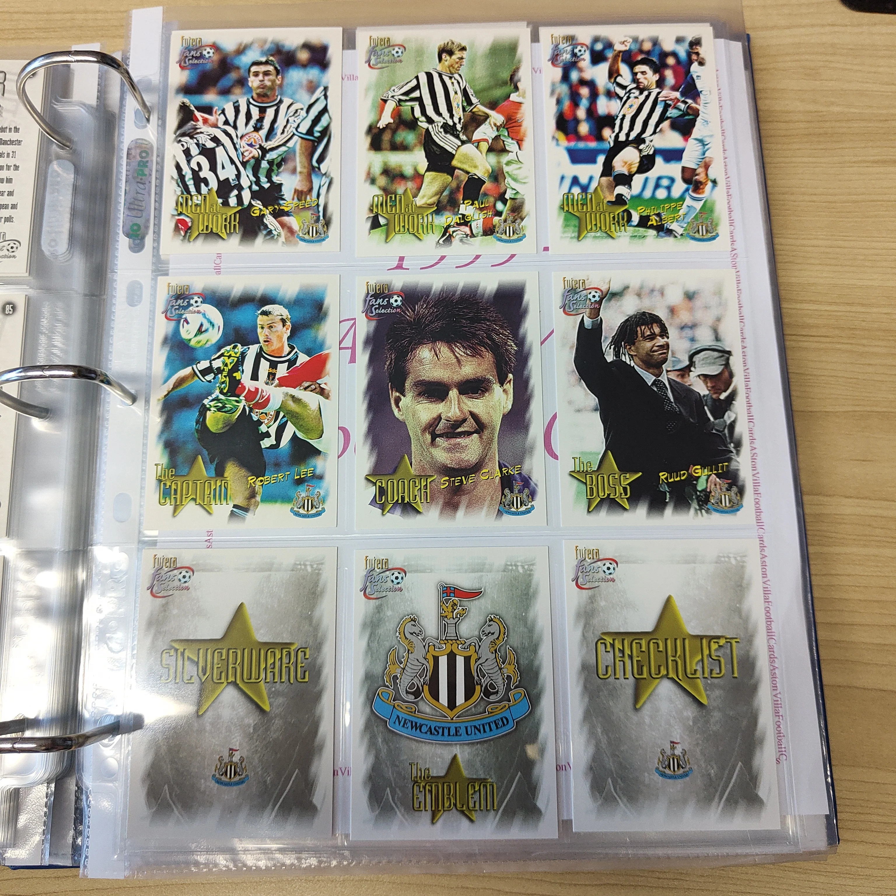 1999 Futera Fans Selection Newcastle United Team Set of Soccer Cards - Image 9