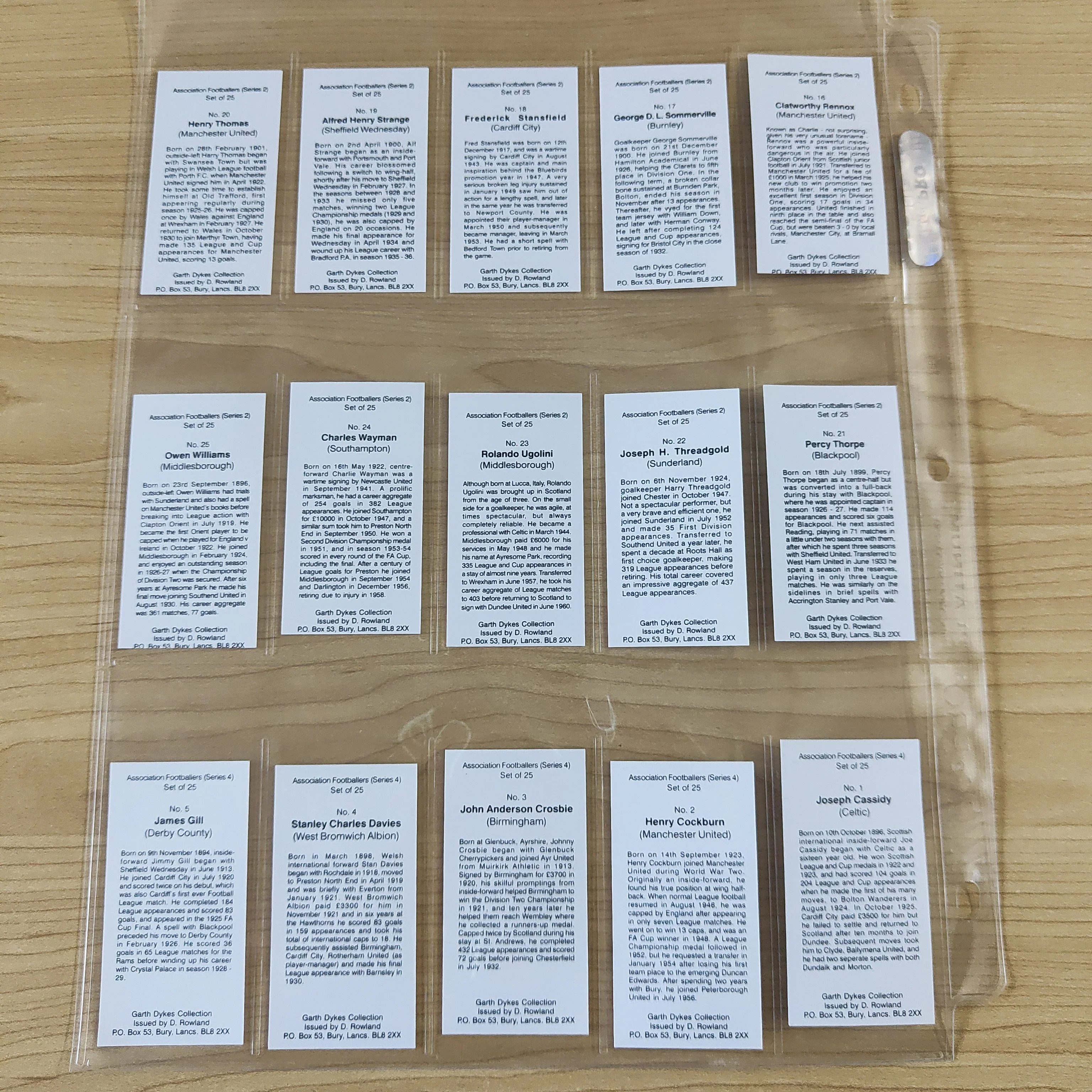 1999 Soccer D Rowland Association Footballers Series 2, 4 and 5 Complete Sets of Cigarette Cards - Image 4