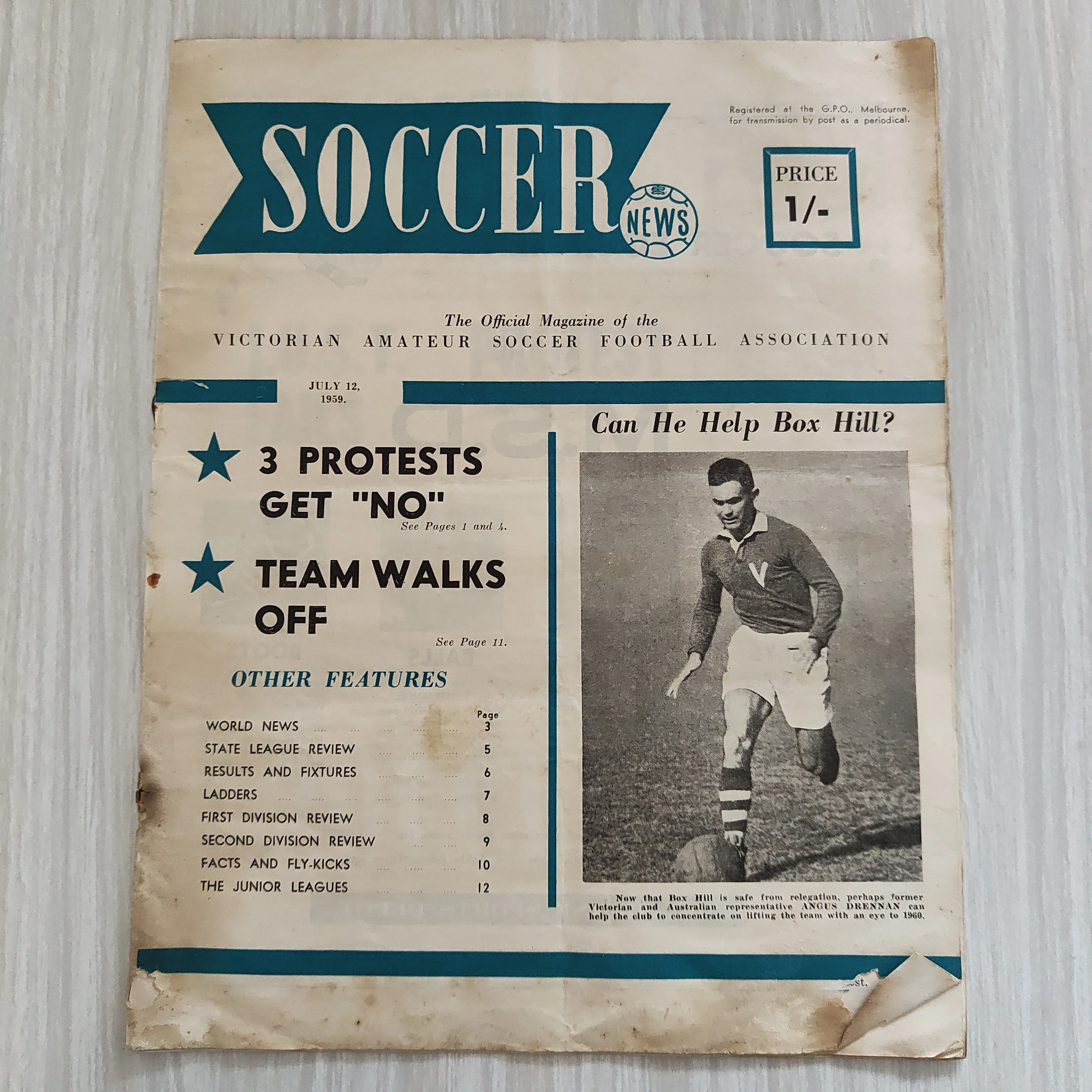 2 x 1959 Soccer News Victorian Amateur Soccer Football Association Records - Image 2