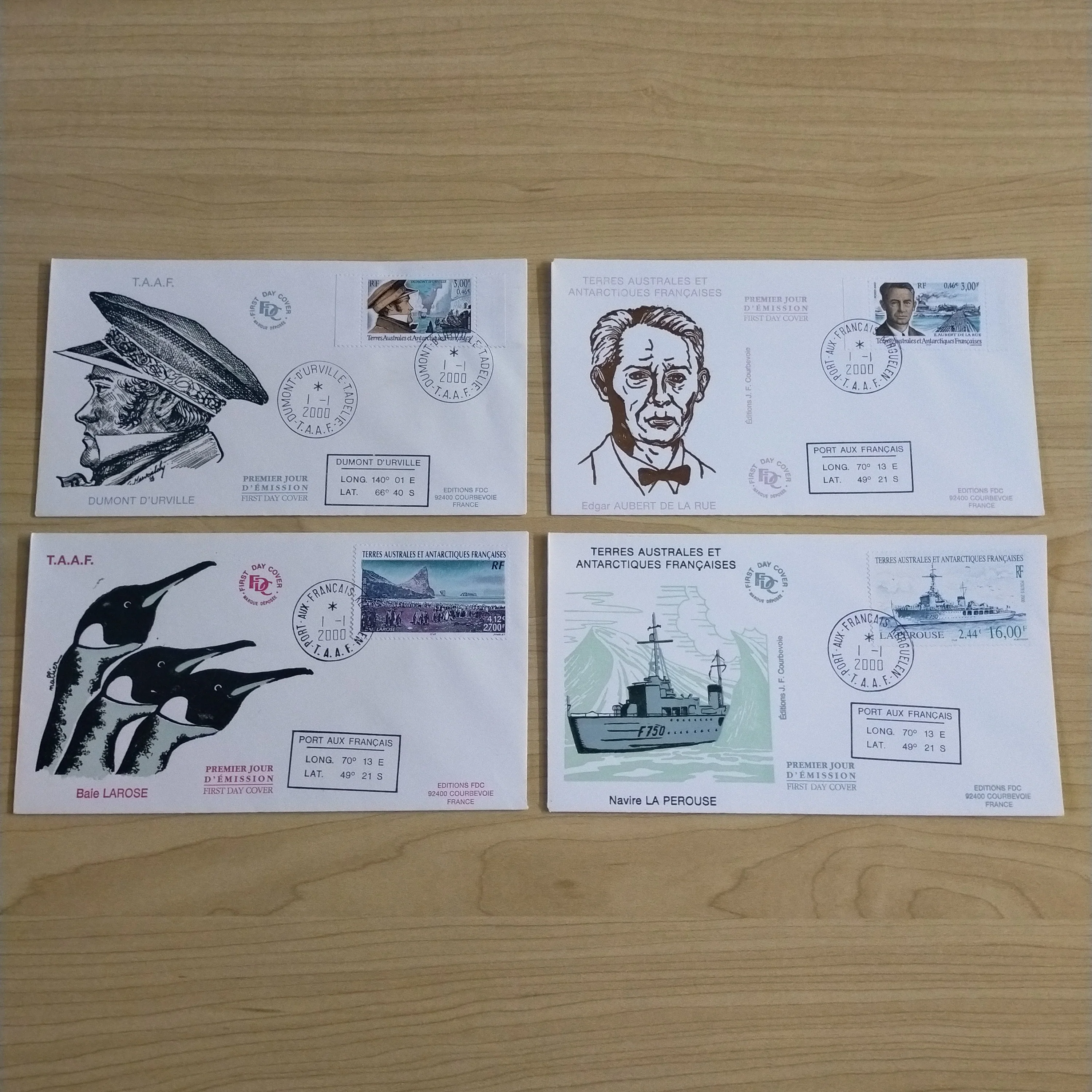 French Antarctic Territory Covers Set of 12 First Day Covers from 2000 - Image 3