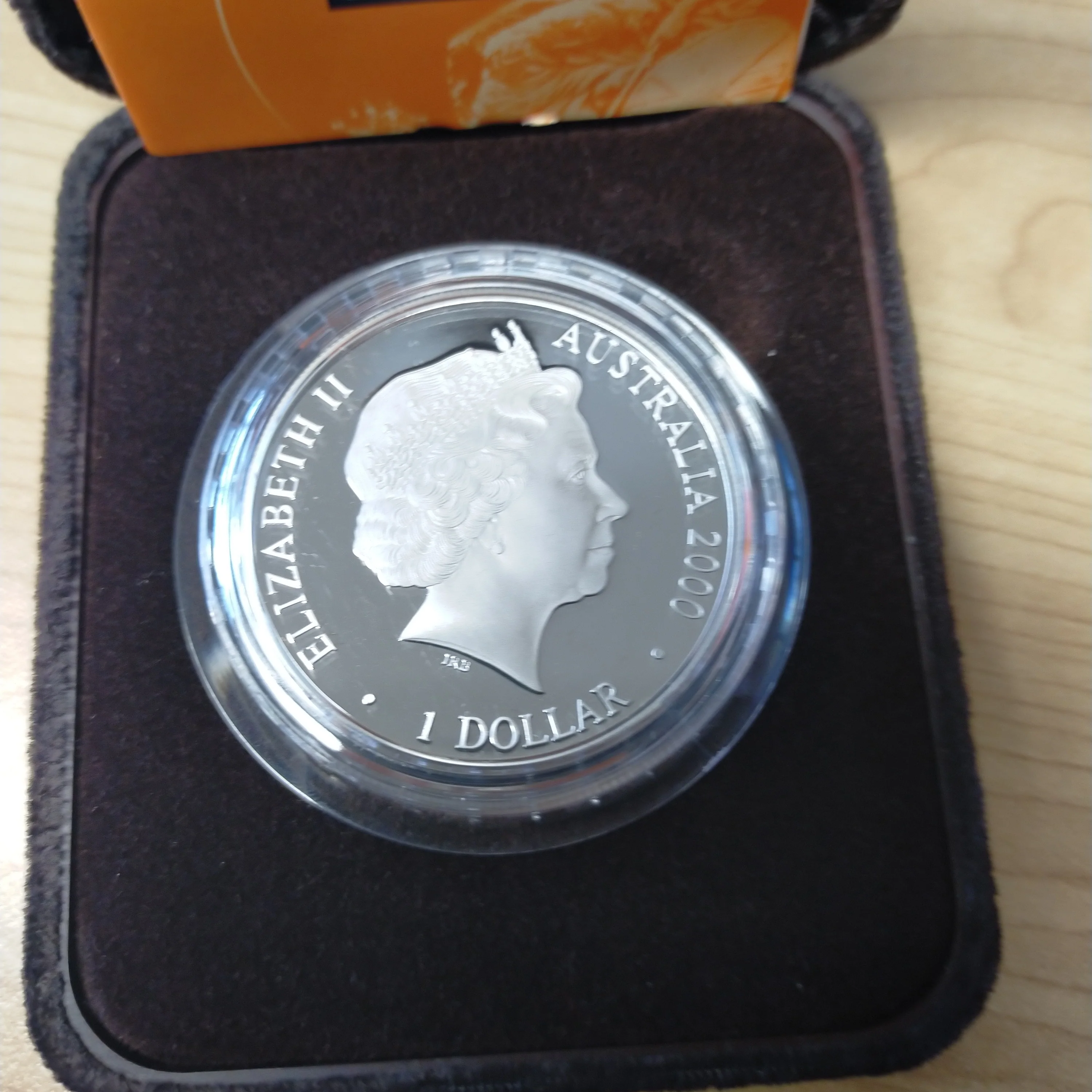 Australia 2000 Royal Australian Mint $1 Proclamation Coins of Australia Cartwheel Penny 1oz .999 Silver Proof Coin - Image 3