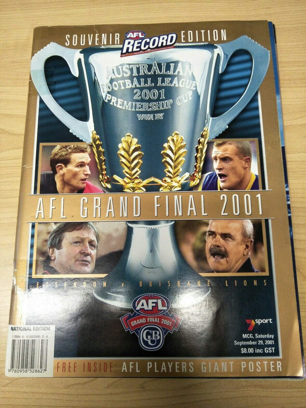 2001 Sept 29 AFL Grand Final Football Record Essendon v Brisbane National Edition