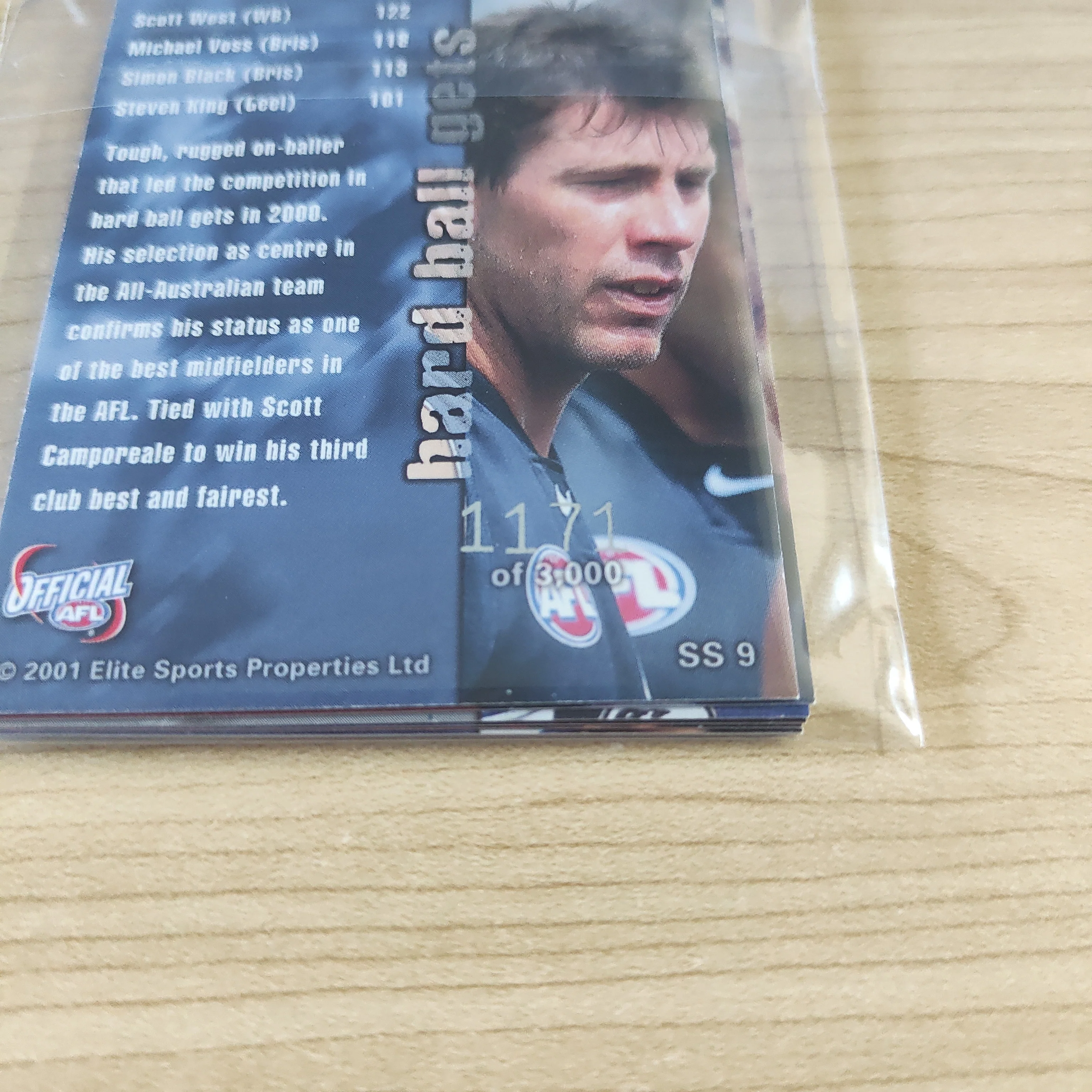 2001 AFL Heroes Stats Stars 2000 Set of 9 Limited Edition Cards - Image 3