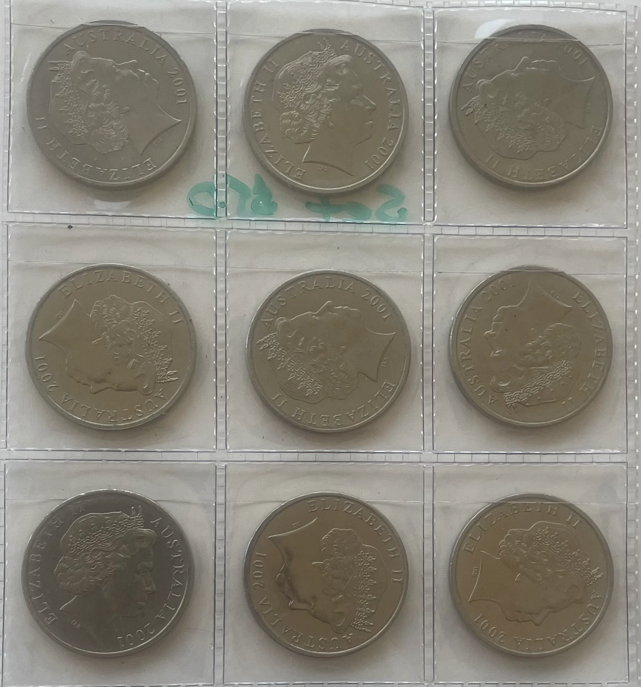 Australia 2001 20c Twenty Cents Centenary of Federation Set of 9 States & Territories - Image 2