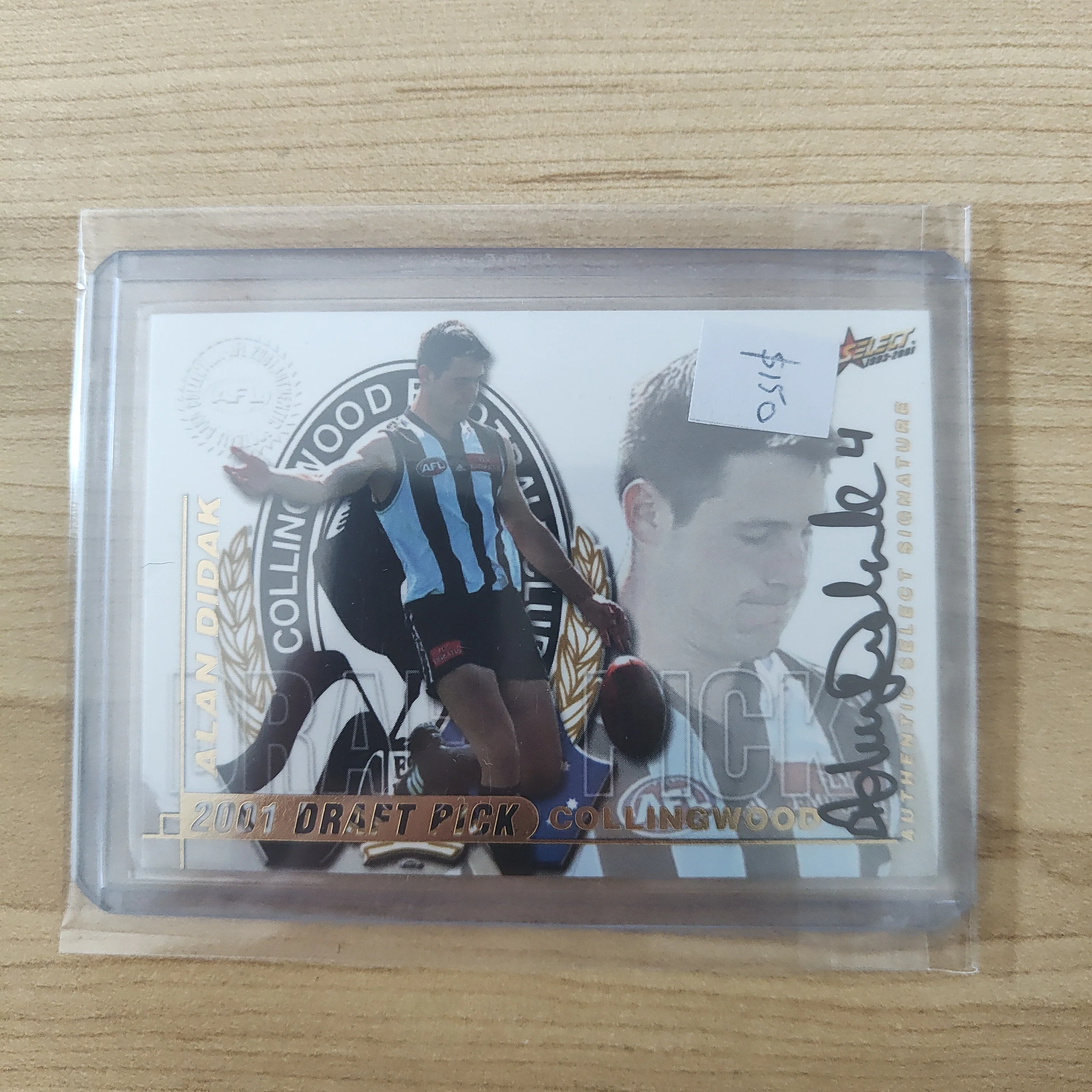 2001 Select Draft Pick Signature Alan Didak Collingwood