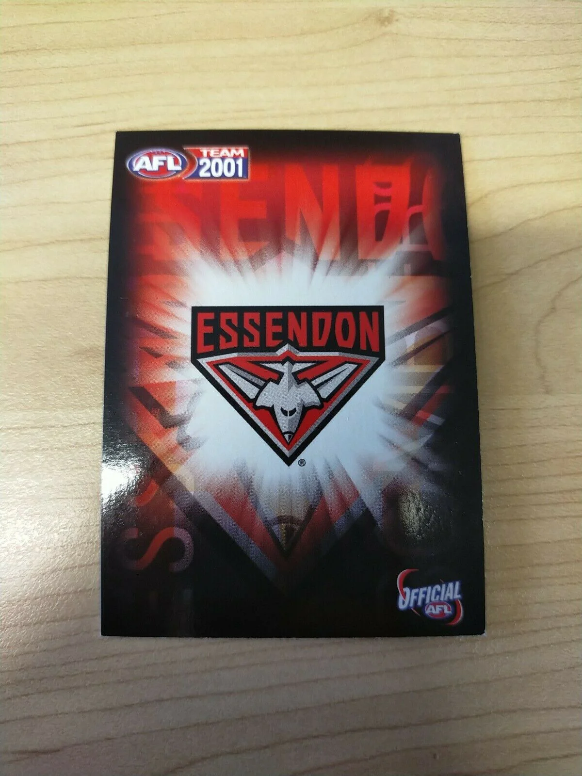 2001 Teamcoach Gold Prize Card Essendon 210 Dustin Fletcher - Image 2