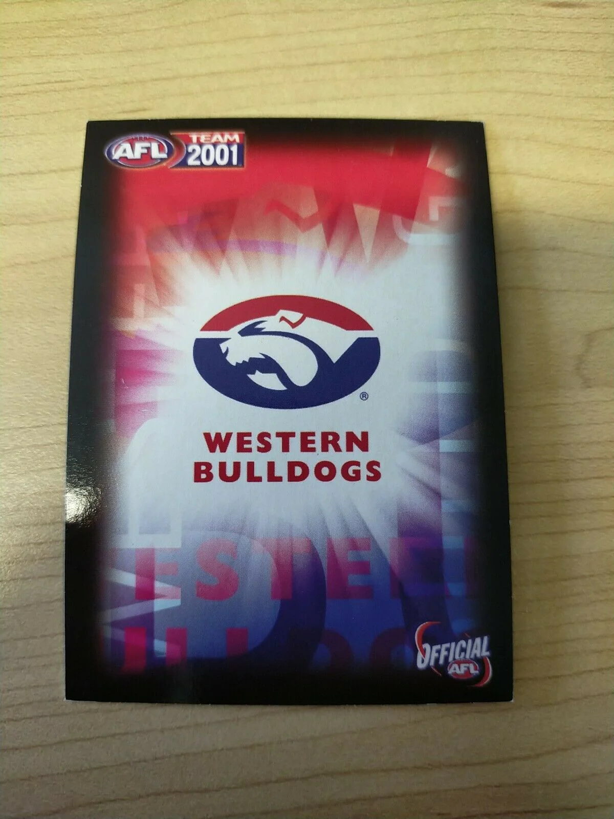 2001 Teamcoach Gold Prize Card Western Bulldogs 255 Brad Johnson - Image 2