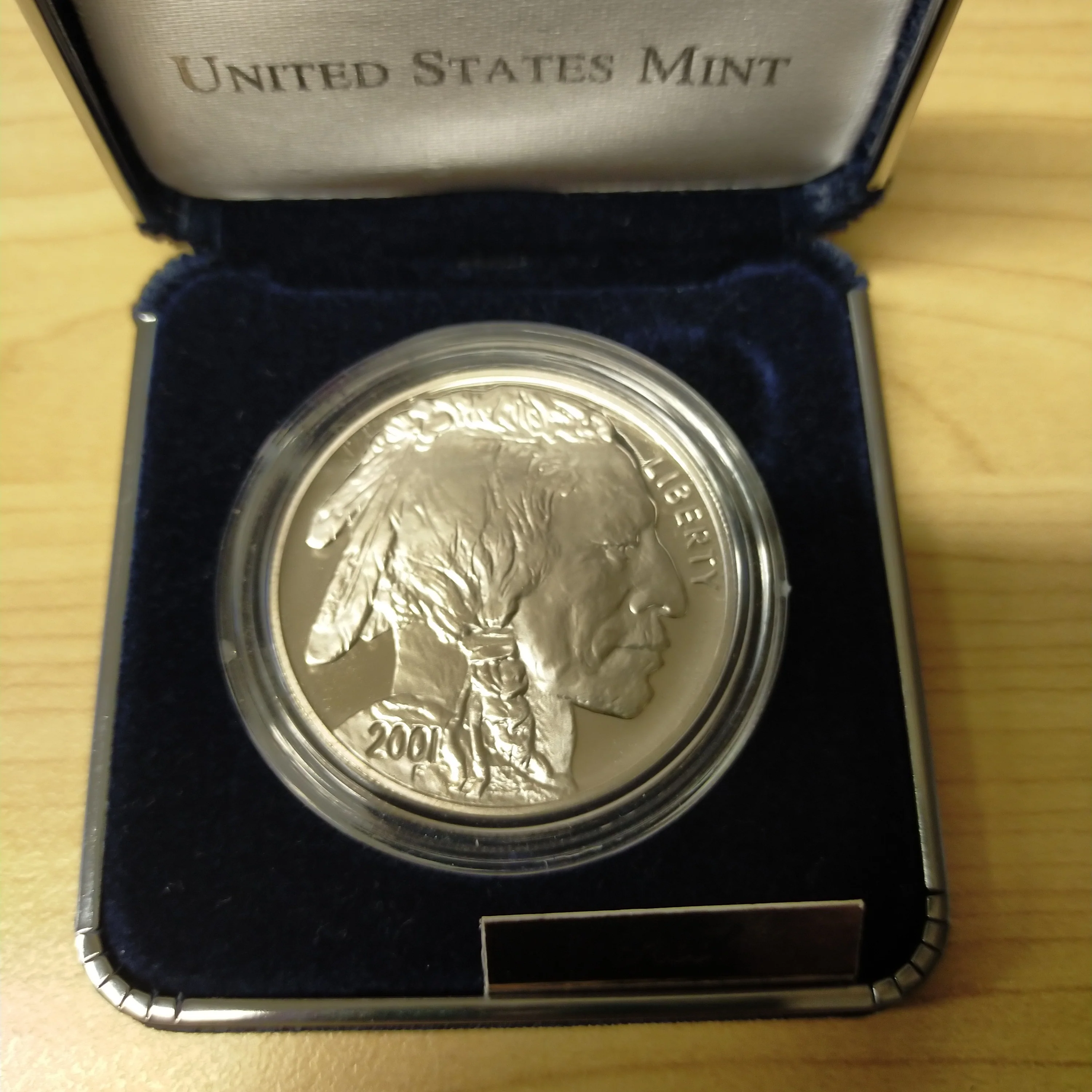 USA United States of America USA 2001 American Buffalo Commemorative Coin 1oz Proof Silver Coin - Image 2