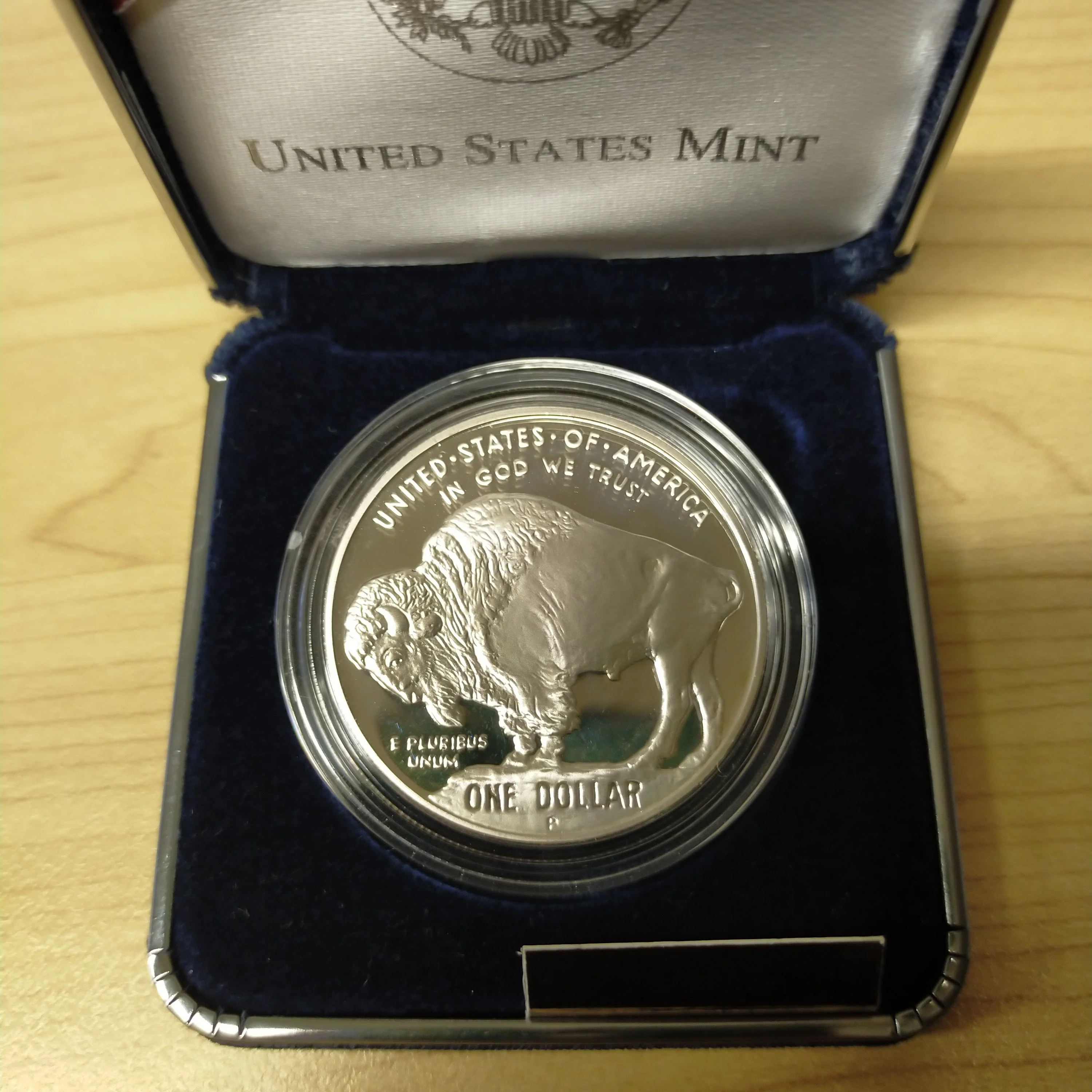 USA United States of America USA 2001 American Buffalo Commemorative Coin 1oz Proof Silver Coin - Image 3