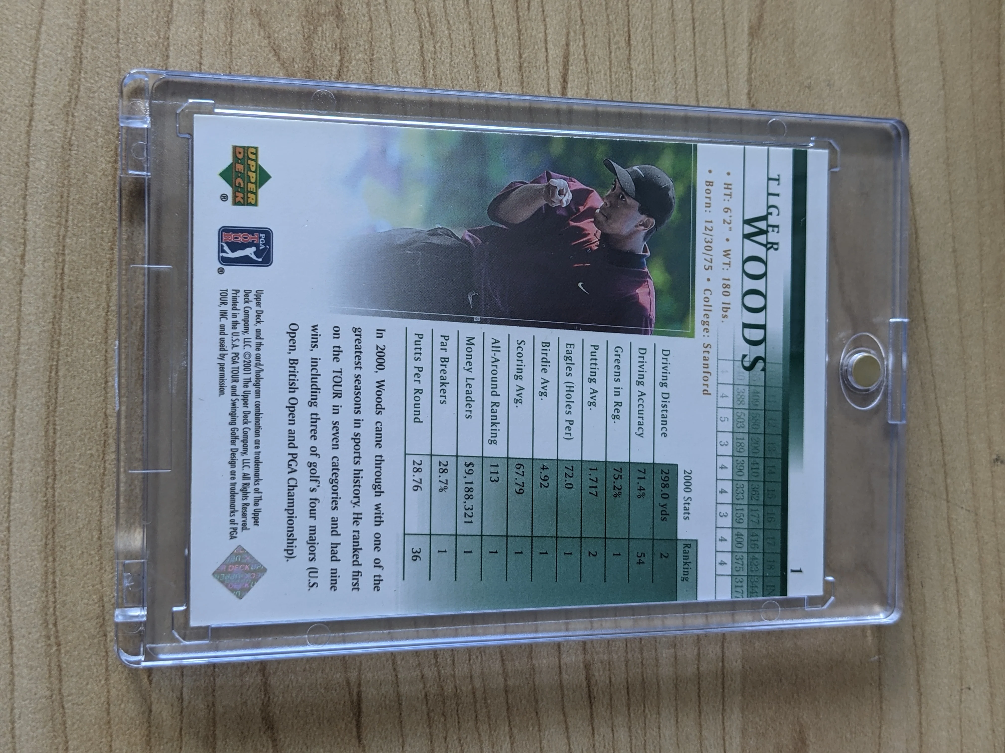 2001 Upper Deck Golf Set Including Tiger Woods Rookie Card - Image 2