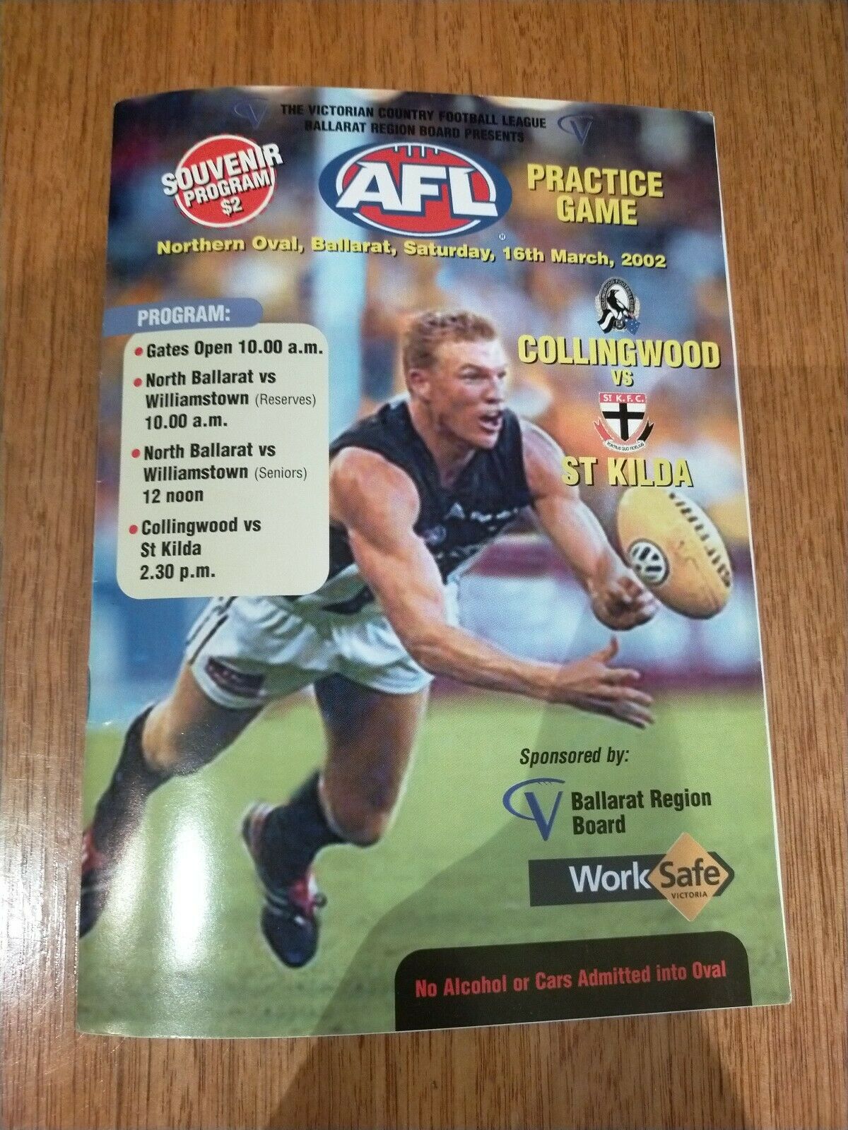 2002 March 16 Practise Game Collingwood v St Kilda Football Record