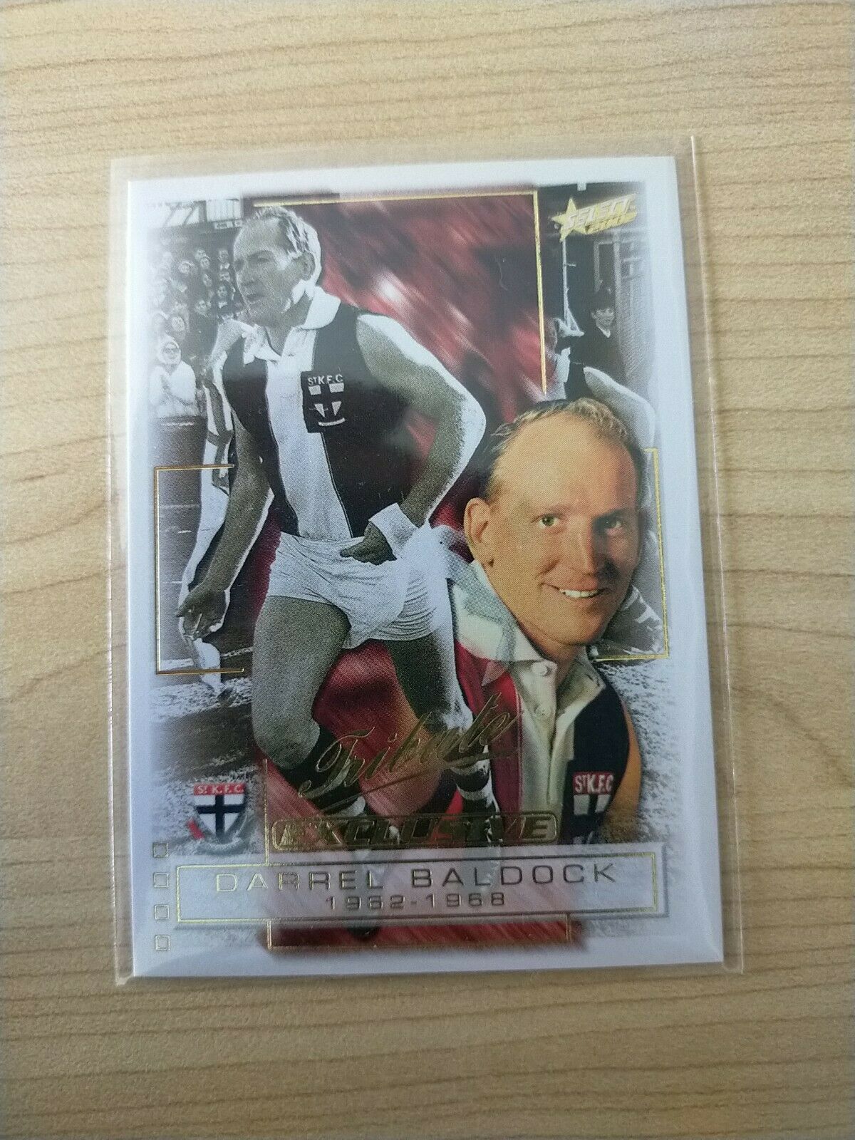 2002 Select Exclusive Gold Tribute Card Darrel Baldock St Kilda TC2
