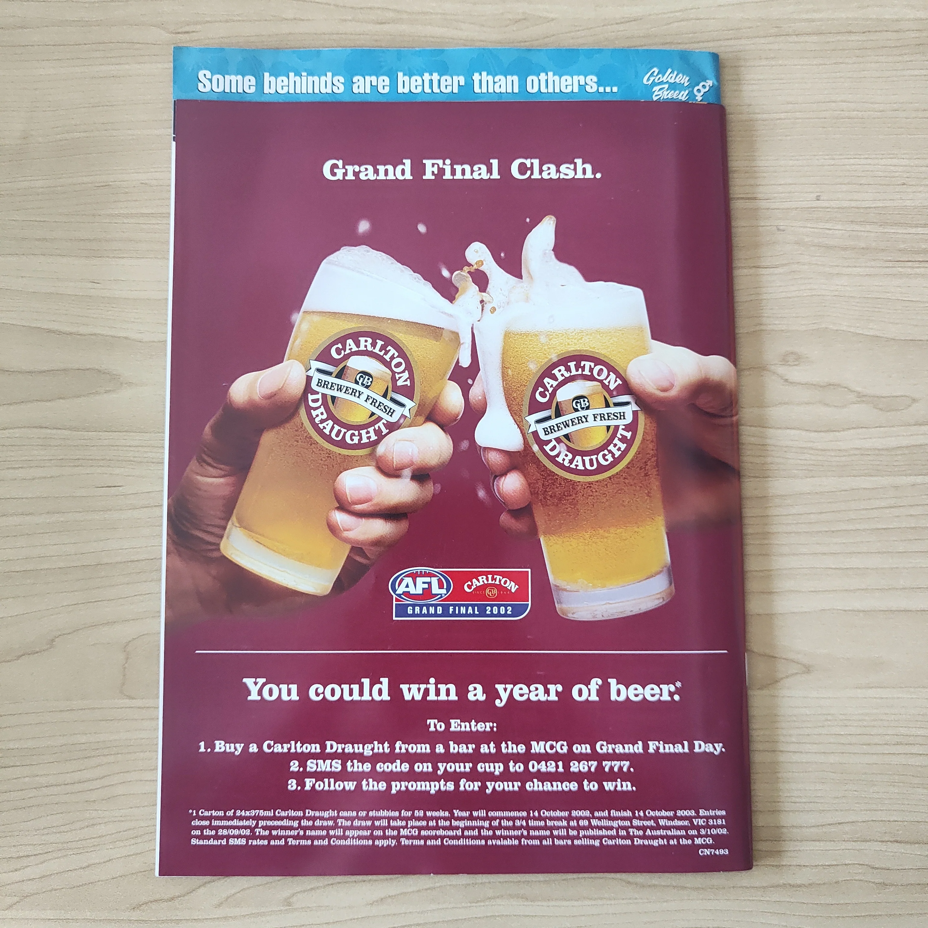 2002 Sept 28 AFL Grand Final Football Record Collingwood v Brisbane - Image 3