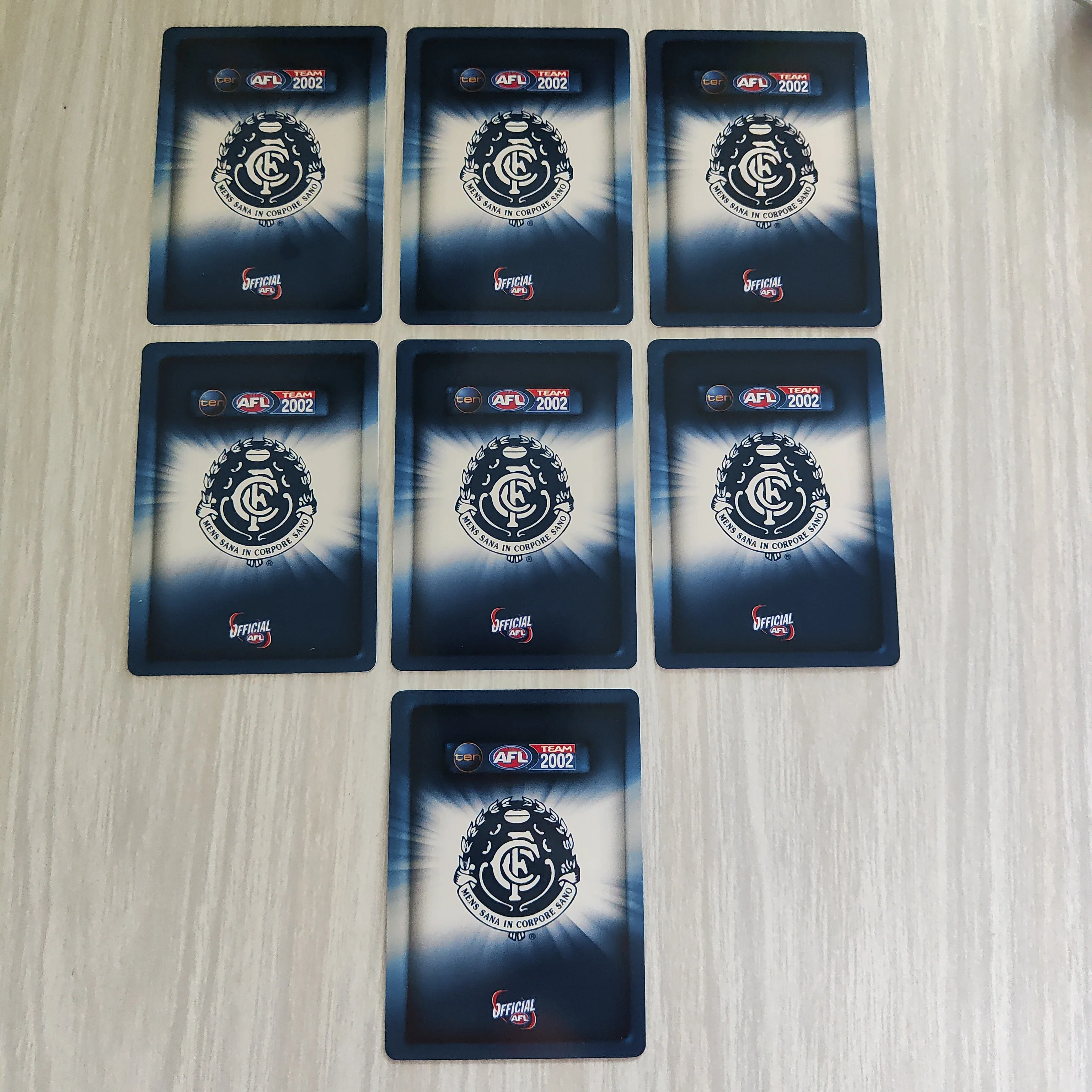 2002 Teamcoach Blue Prize Card Team Set Carlton - Image 2