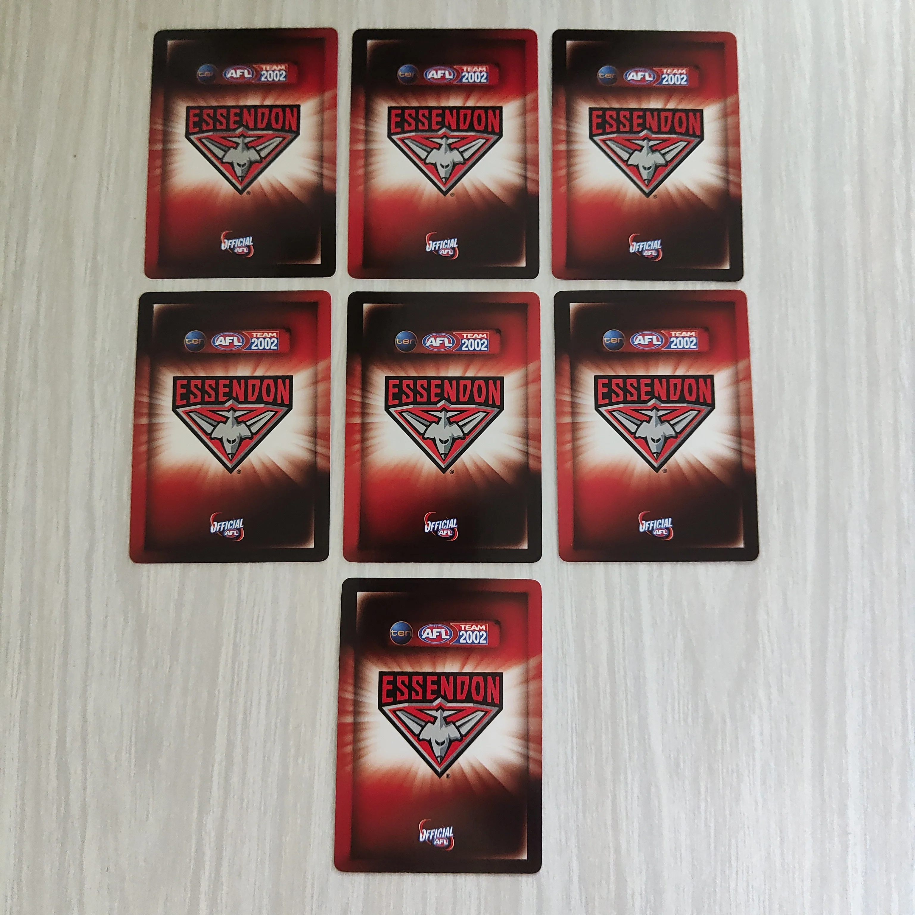 2002 Teamcoach Blue Prize Card Team Set Essendon - Image 2