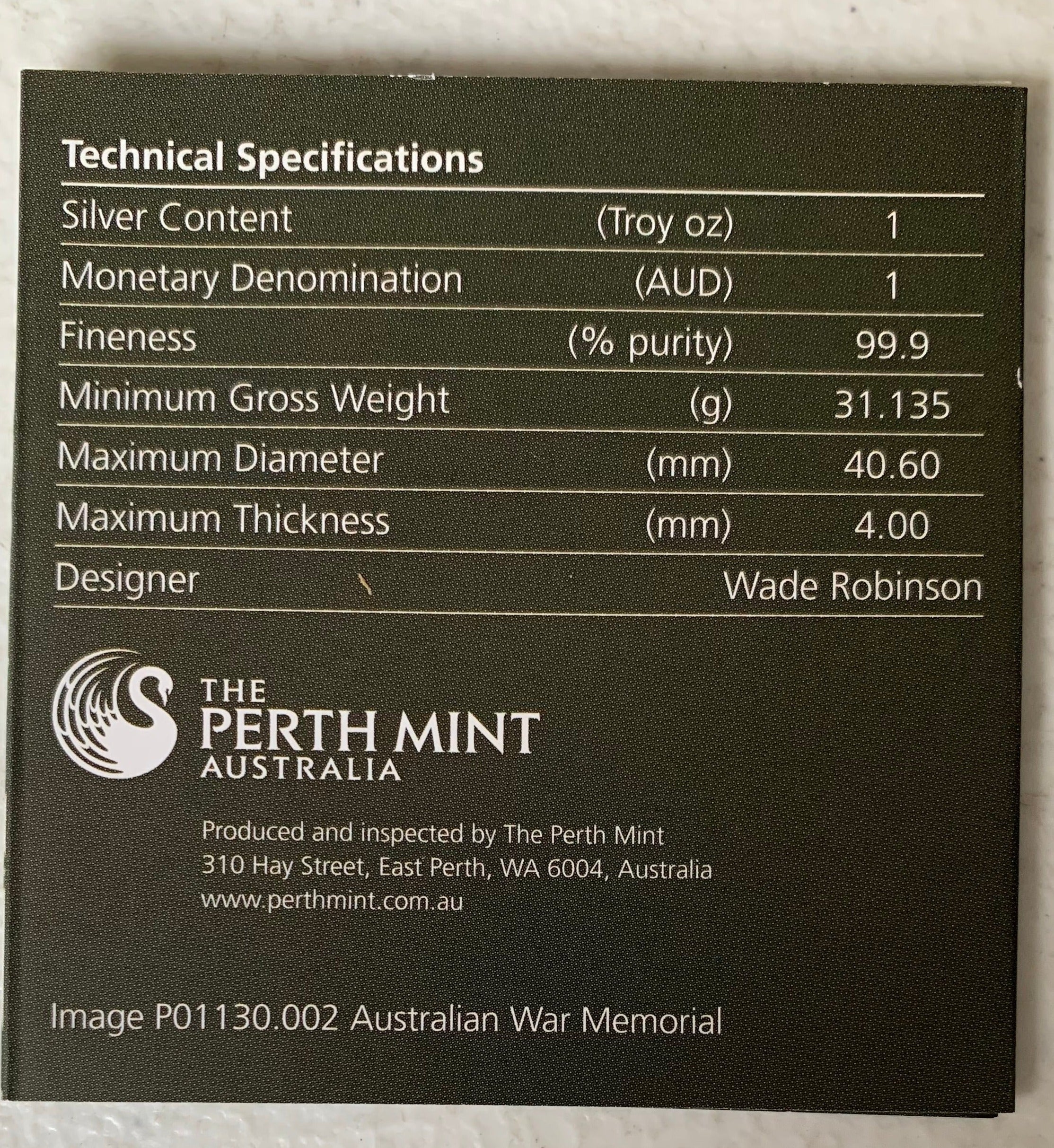 Australia 2003 Perth Mint Coloured $1 Vietnam War  2oz Coin & 1oz Medallion .999 Proof Silver - Image 3