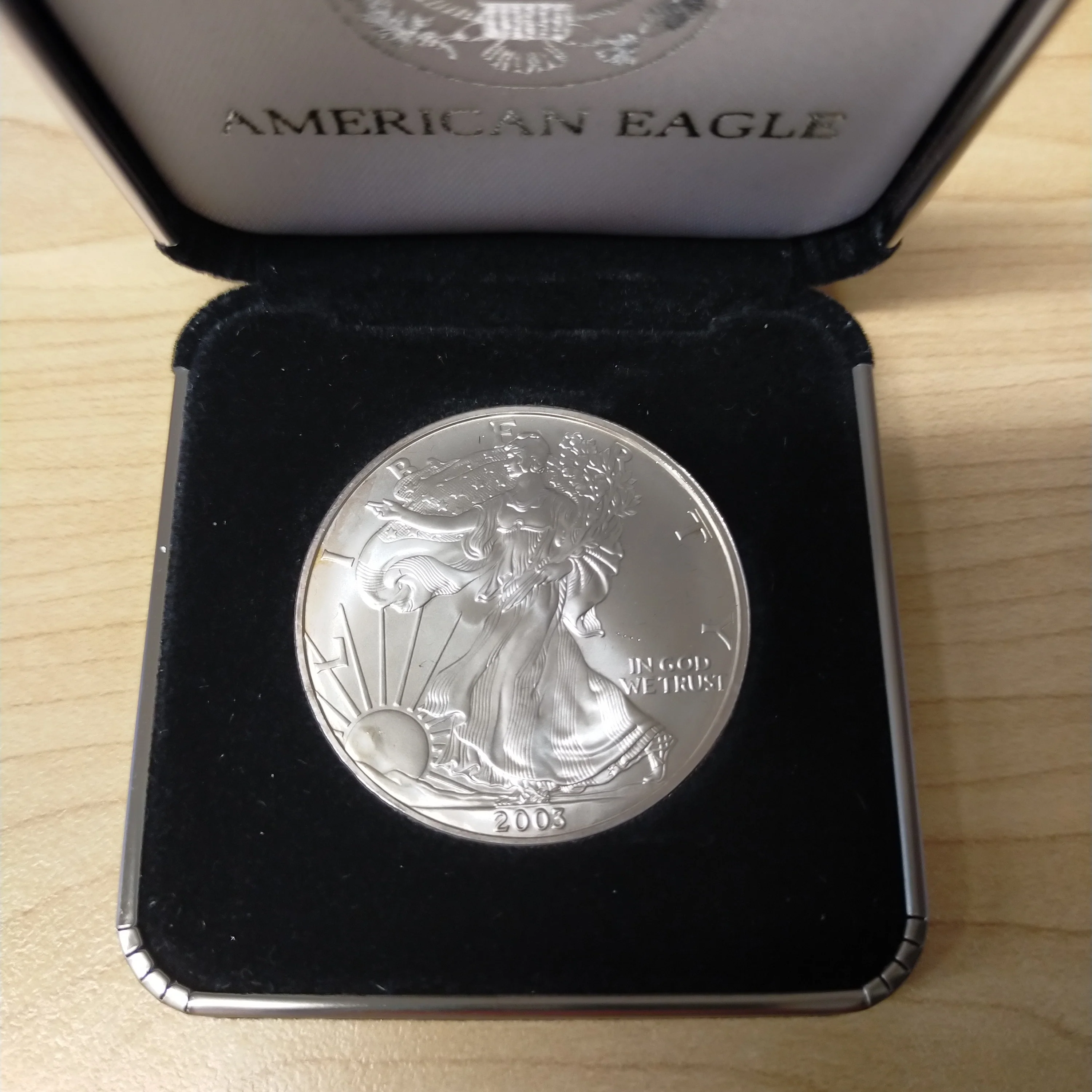 USA United States of America 2003 Liberty Walking American Eagle Silver Coin - Image 2