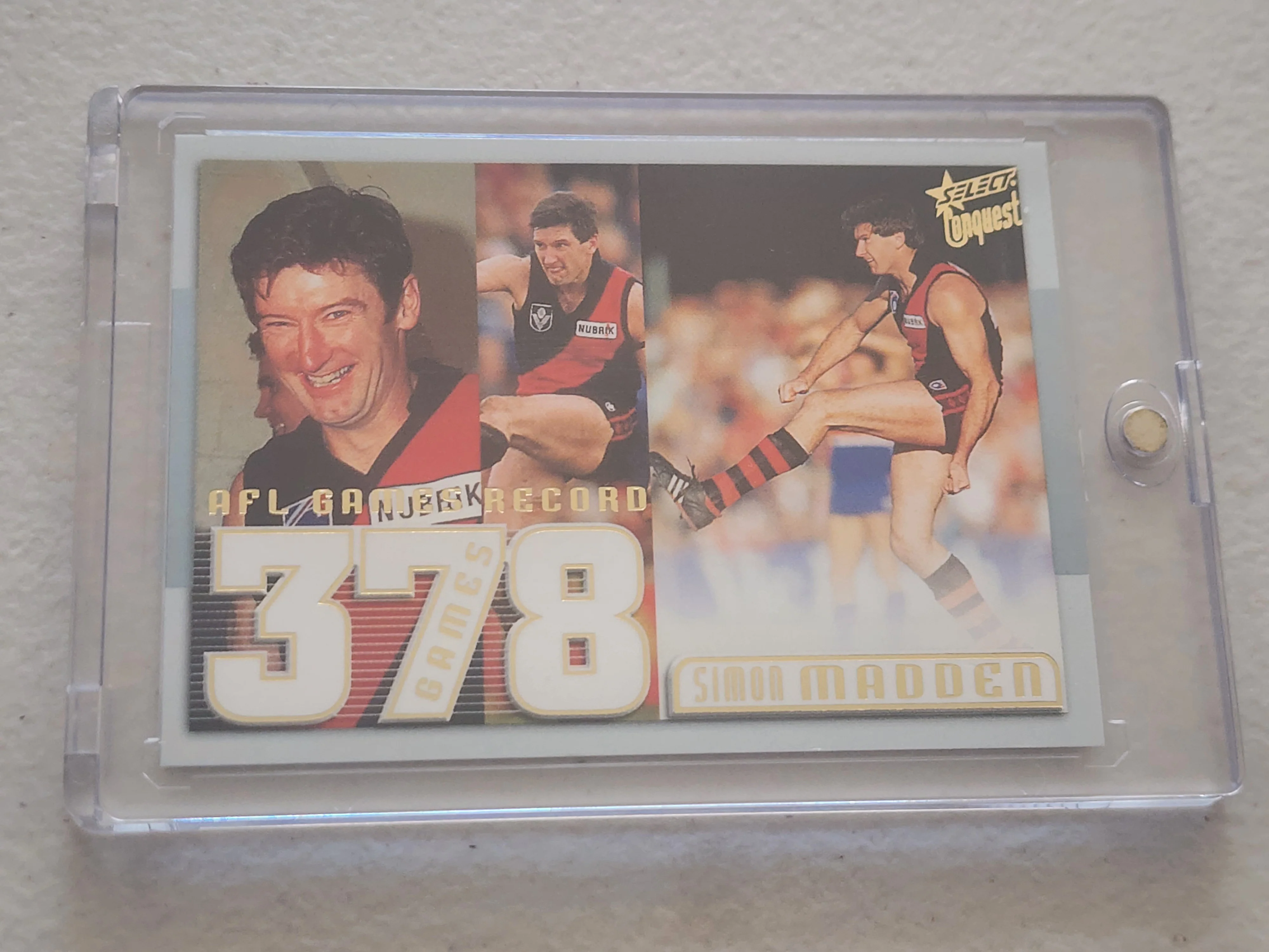 2004 AFL Select Conquest 378 Games Simon Madden Essendon CC11