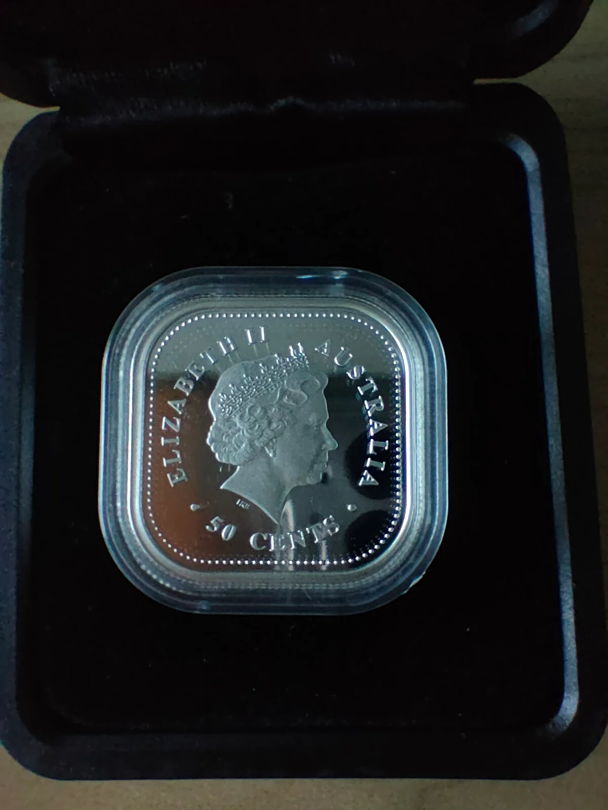 Australia 2004 Perth Mint 50c The Australian Kookaburra 1/2oz 999 Square Silver Proof Coin - Image 3