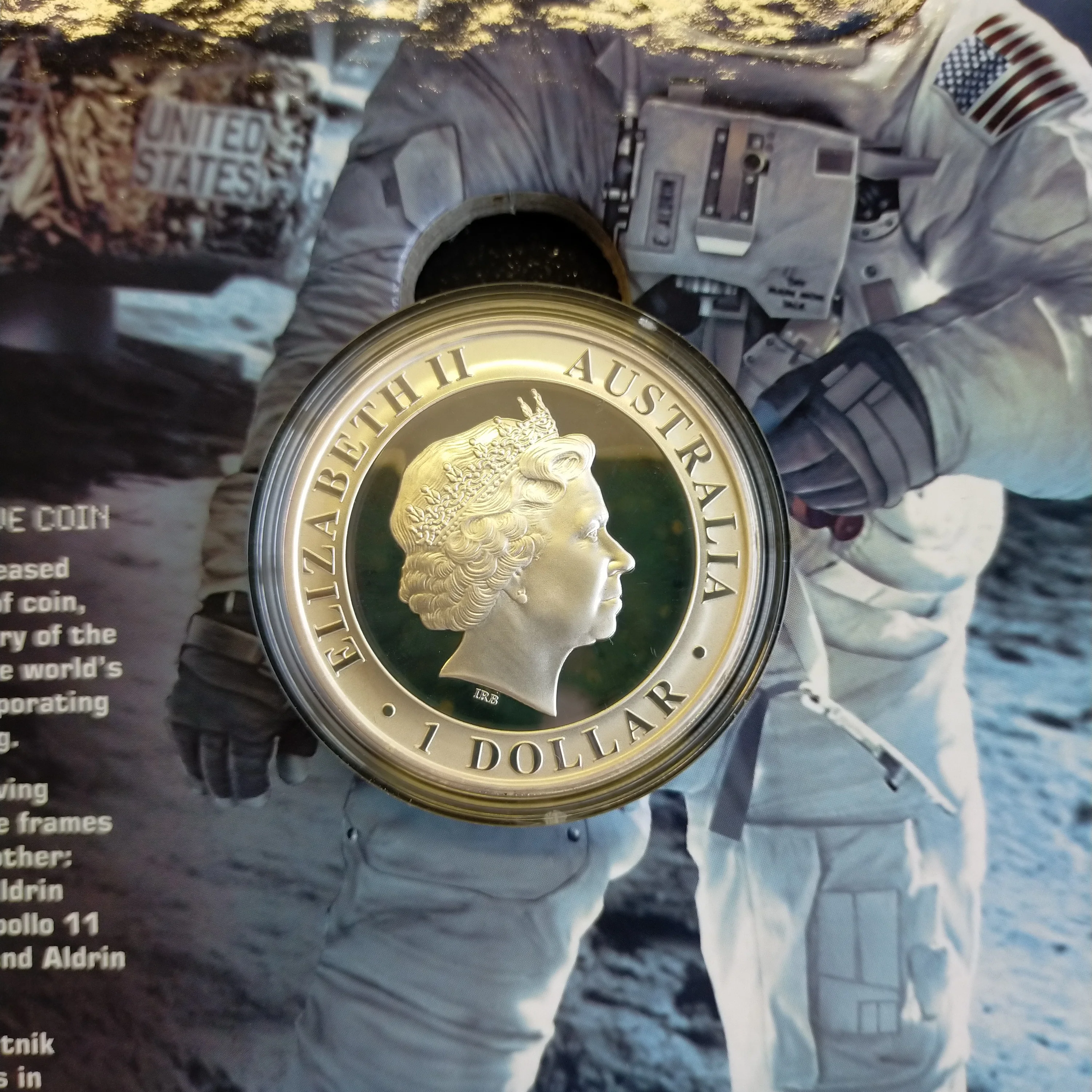 Australia 2004 Perth Mint Australia Post Blast Off 50 Years In Space $1 1oz .999 Silver Proof Coin and Stamp Set - Image 6