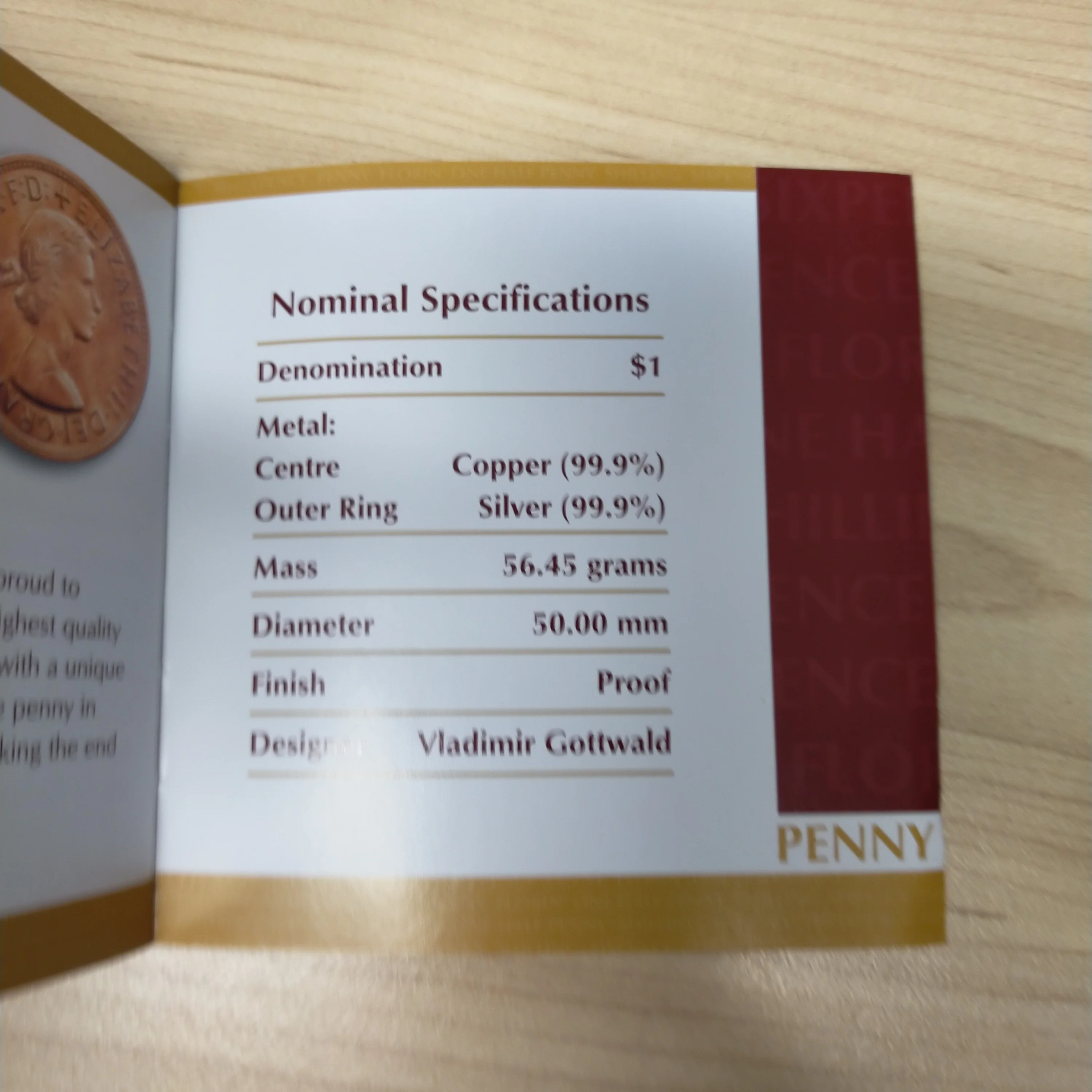 Australia 2004 Royal Australian Mint $1 1964 Penny .999 Silver Proof Coin - Image 5