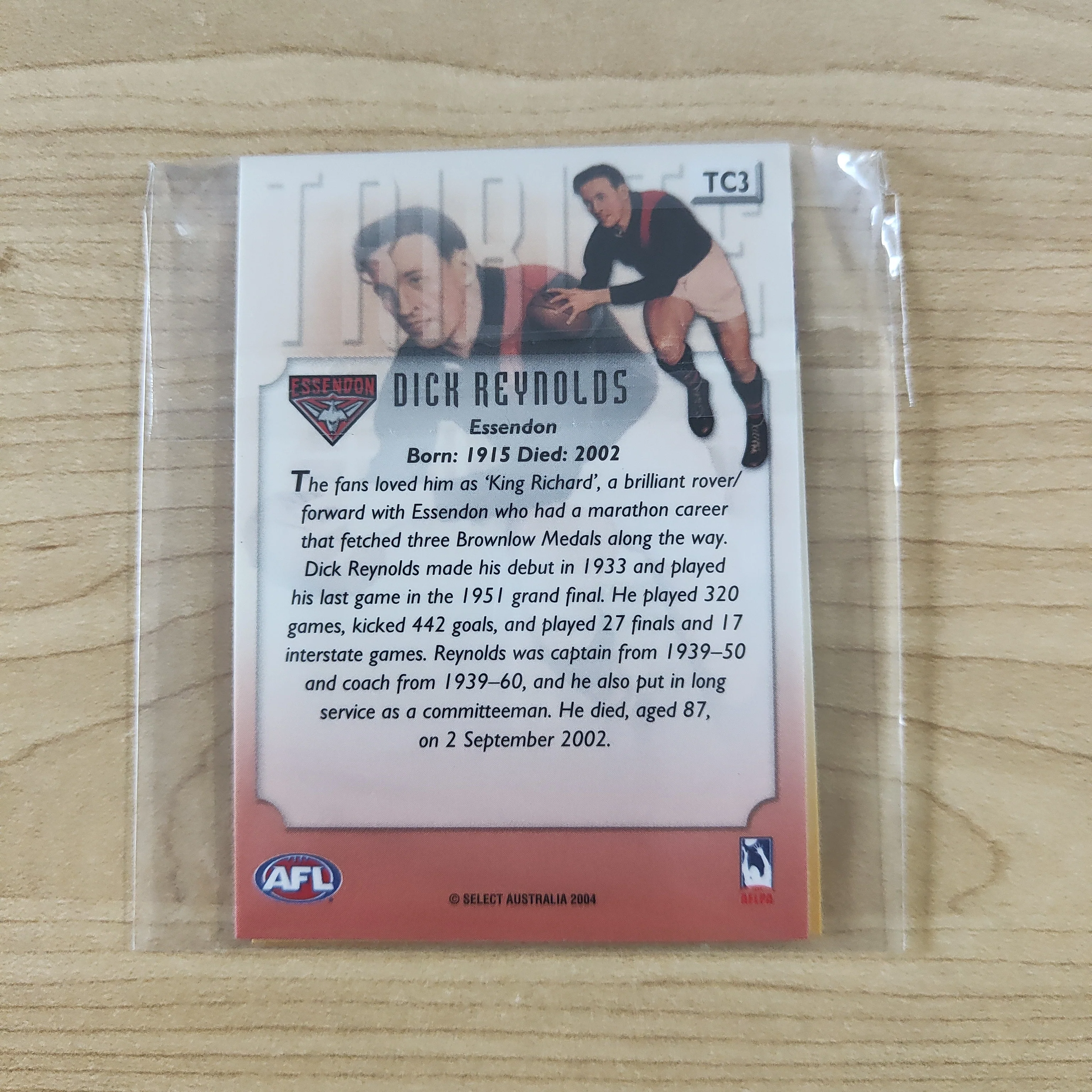 2004 Select AFL Conquest Tribute Card Set of 3 Cards - Image 2