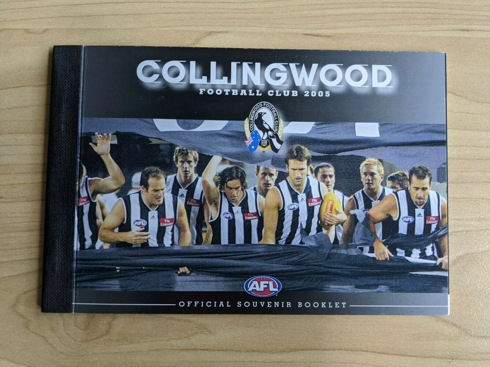 2005 Collingwood Football Club Official Stamp Booklet 50c Signed Scott Burns