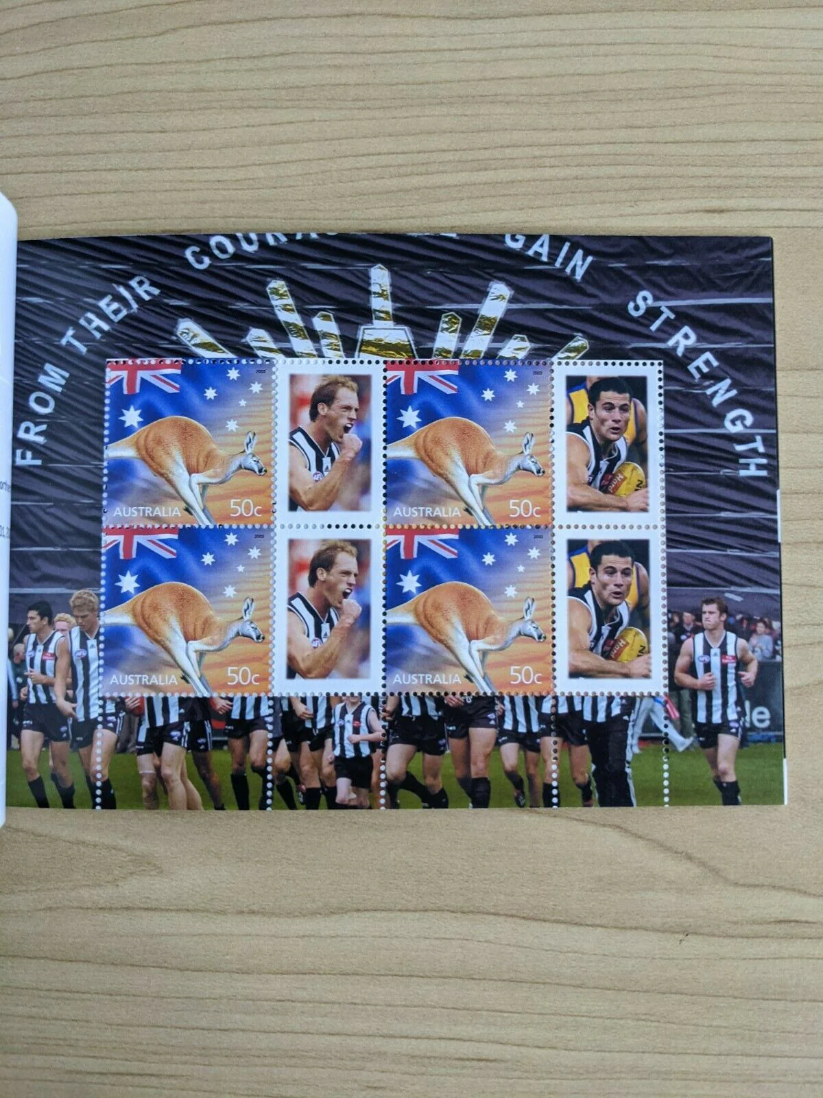 2005 Collingwood Football Club Official Stamp Booklet 50c Signed Scott Burns - Image 4