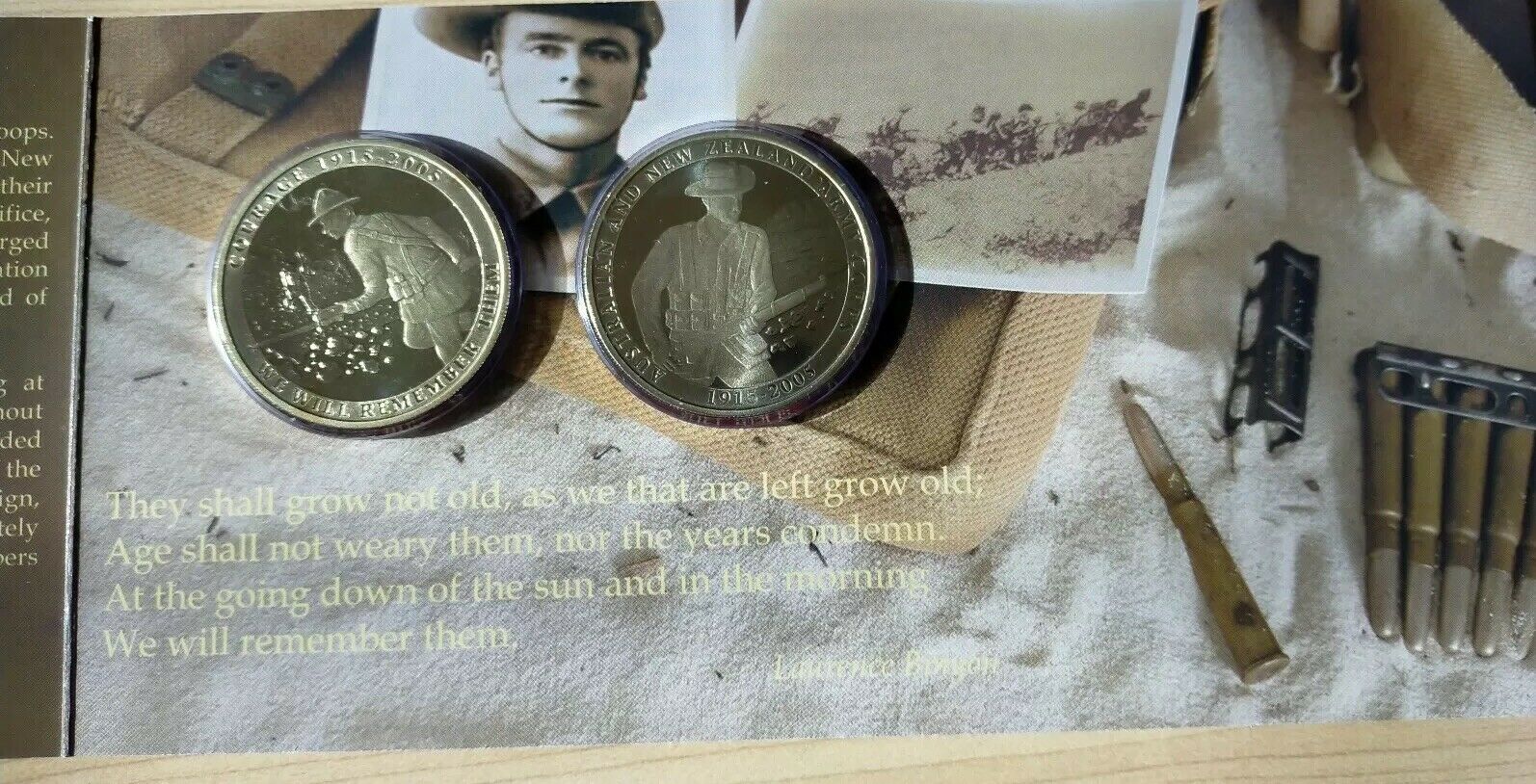 Australia New Zealand 2005 NZ Post Perth Mint ANZAC 90TH Anniversary Two Coin Set - Image 3