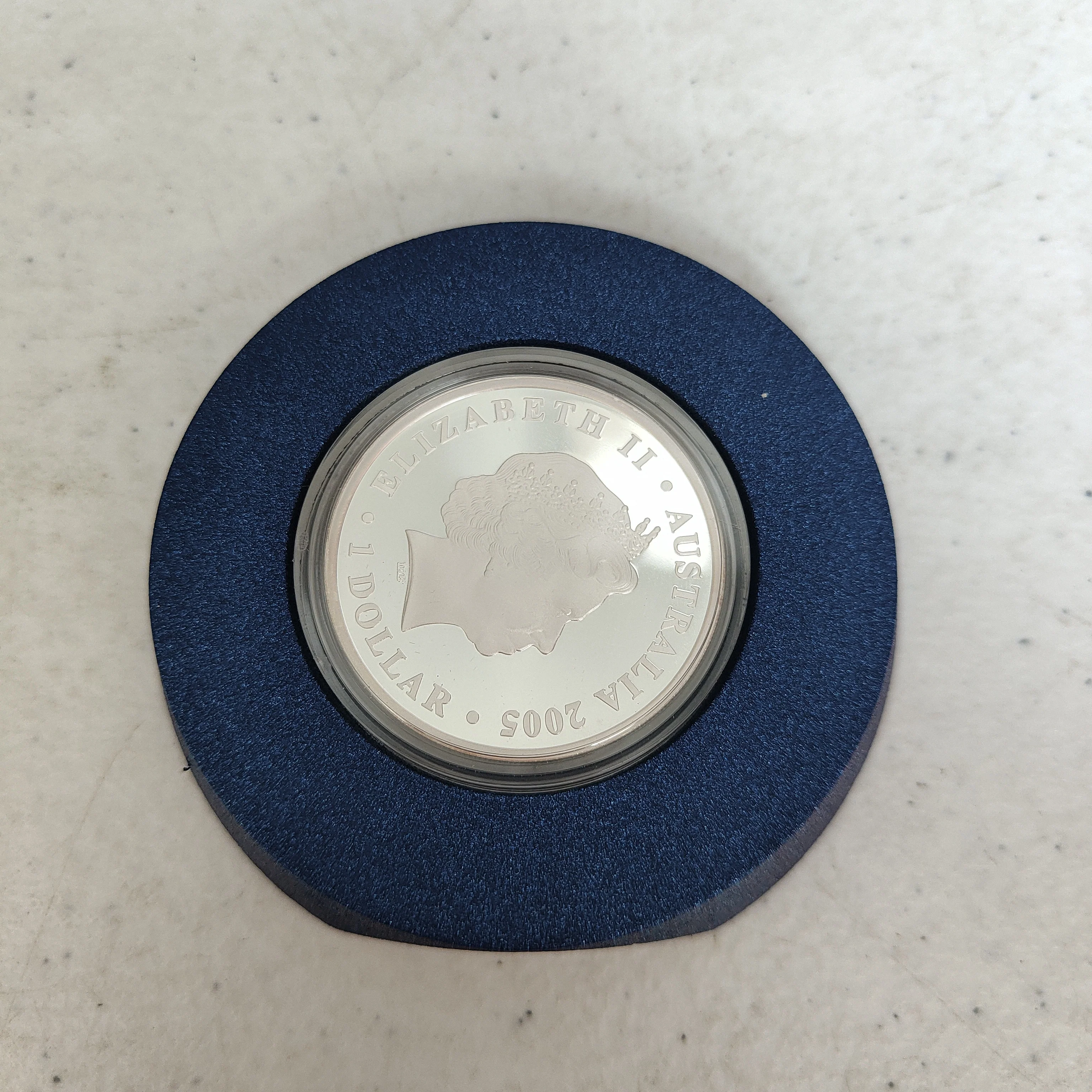 Australia 2005 Perth Mint 100 Years of Rotary 1oz $1 Silver Proof Coin - Image 3