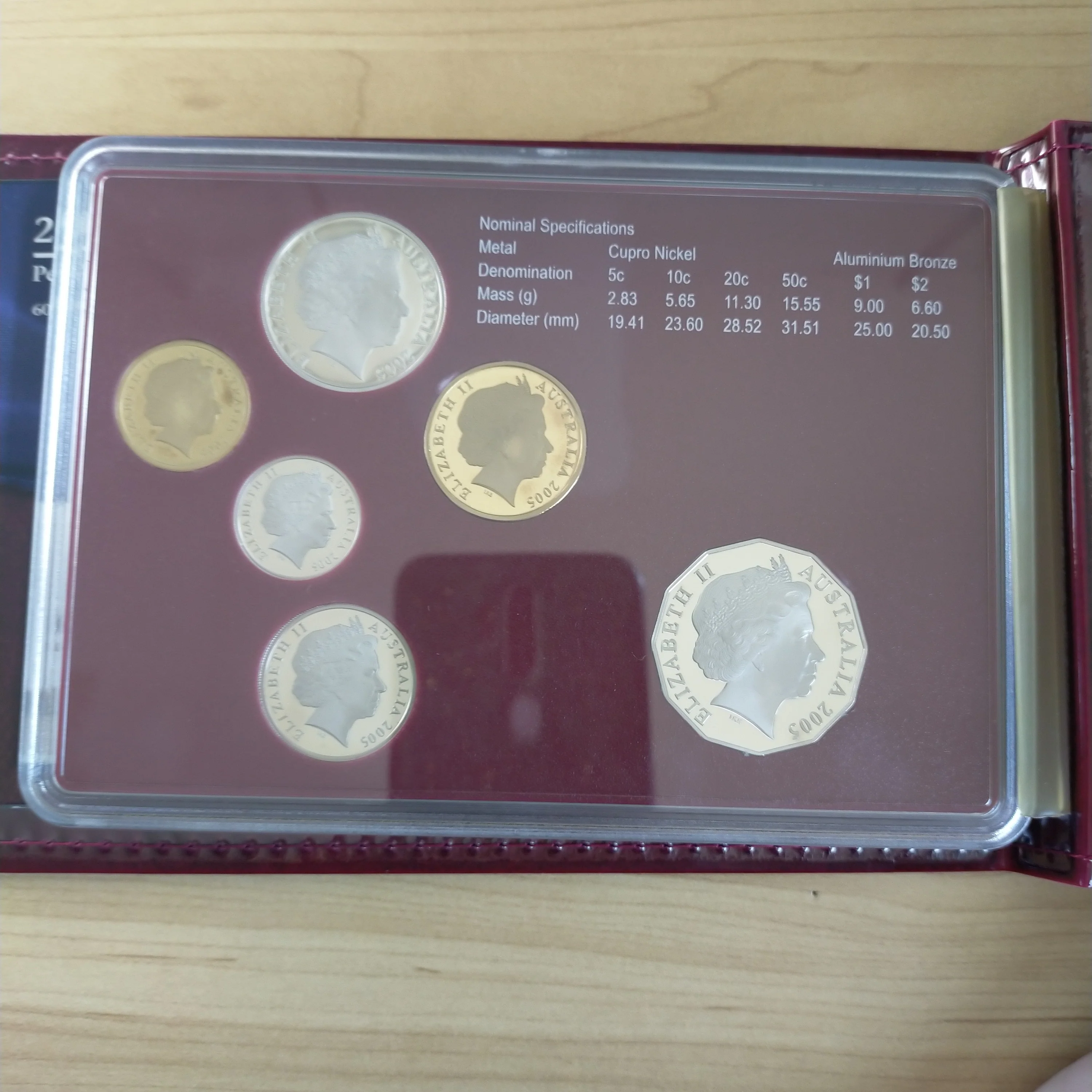 Australia 2005 Royal Australian Mint Proof Year Coin Set 60th Anniversary End of WWII - Image 3