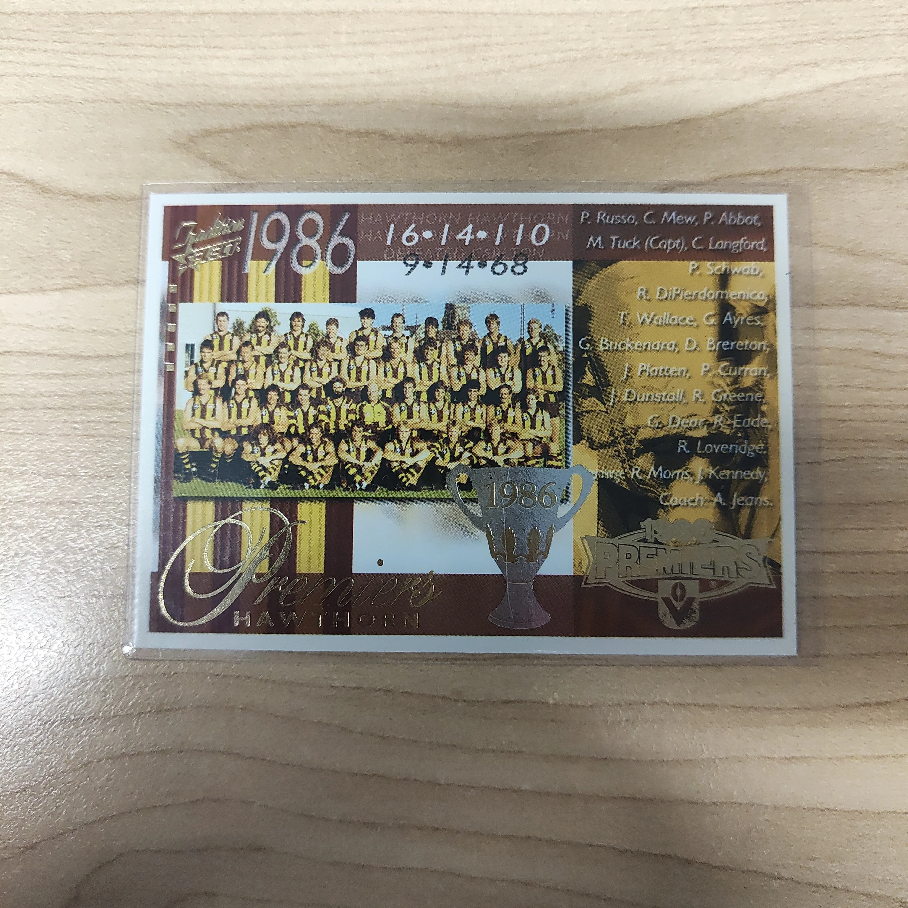 2005 Select Tradition 1986 Premiers Hawthorn
