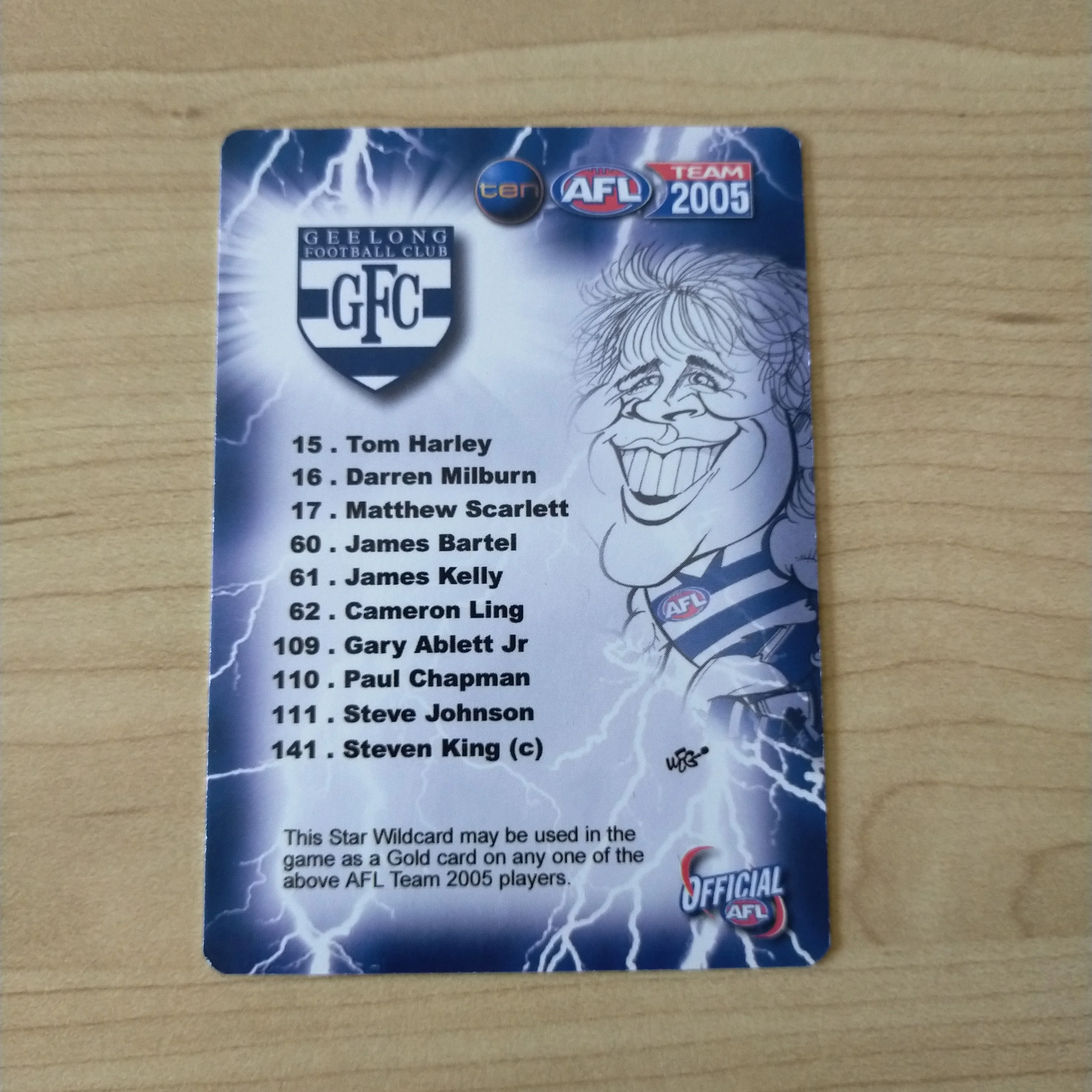 2005 Teamcoach Star Wildcard Gary Ablett Jr Geelong SW-07 - Image 2