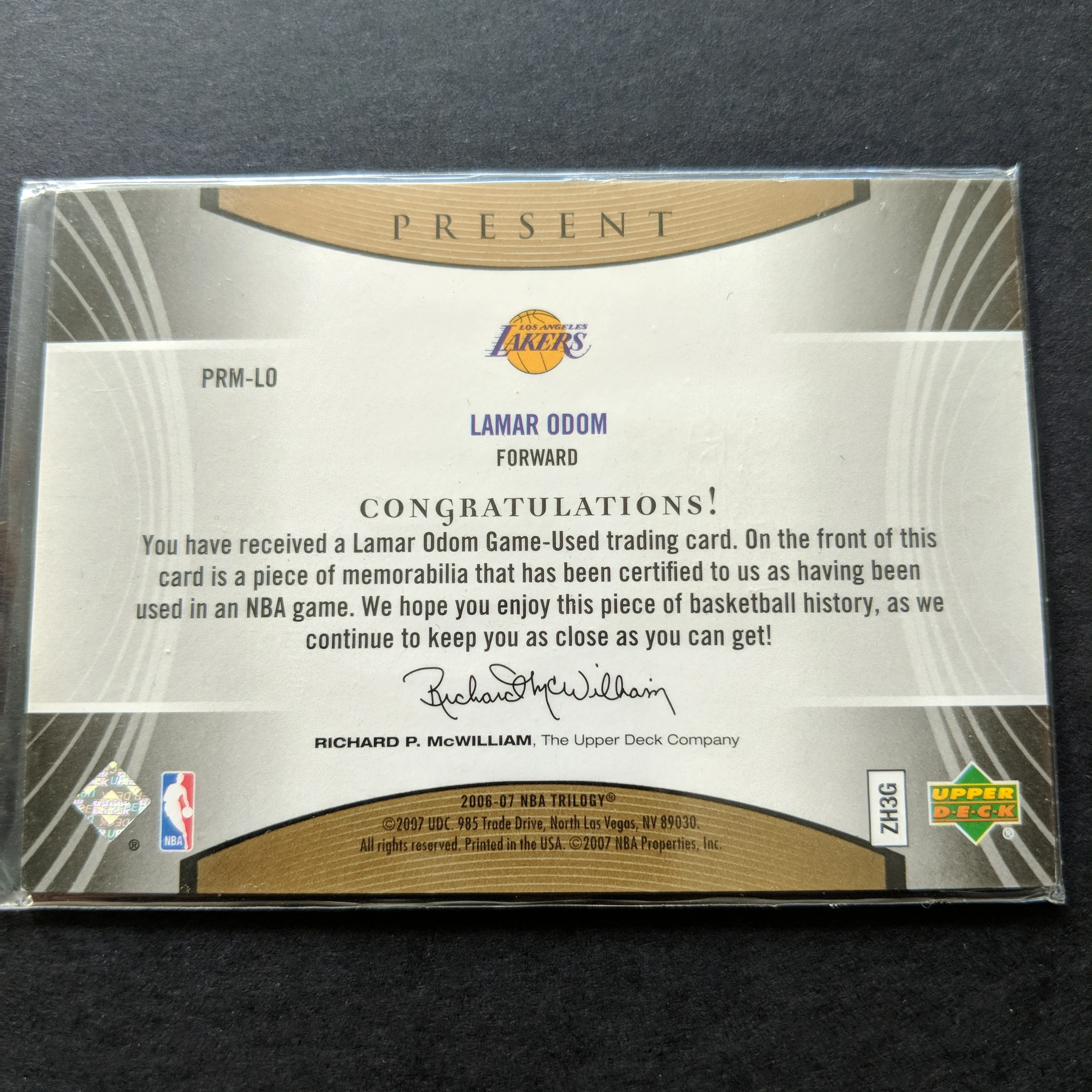 2006-07 Upper Deck Trilogy Generations Lamar Odom - Image 2