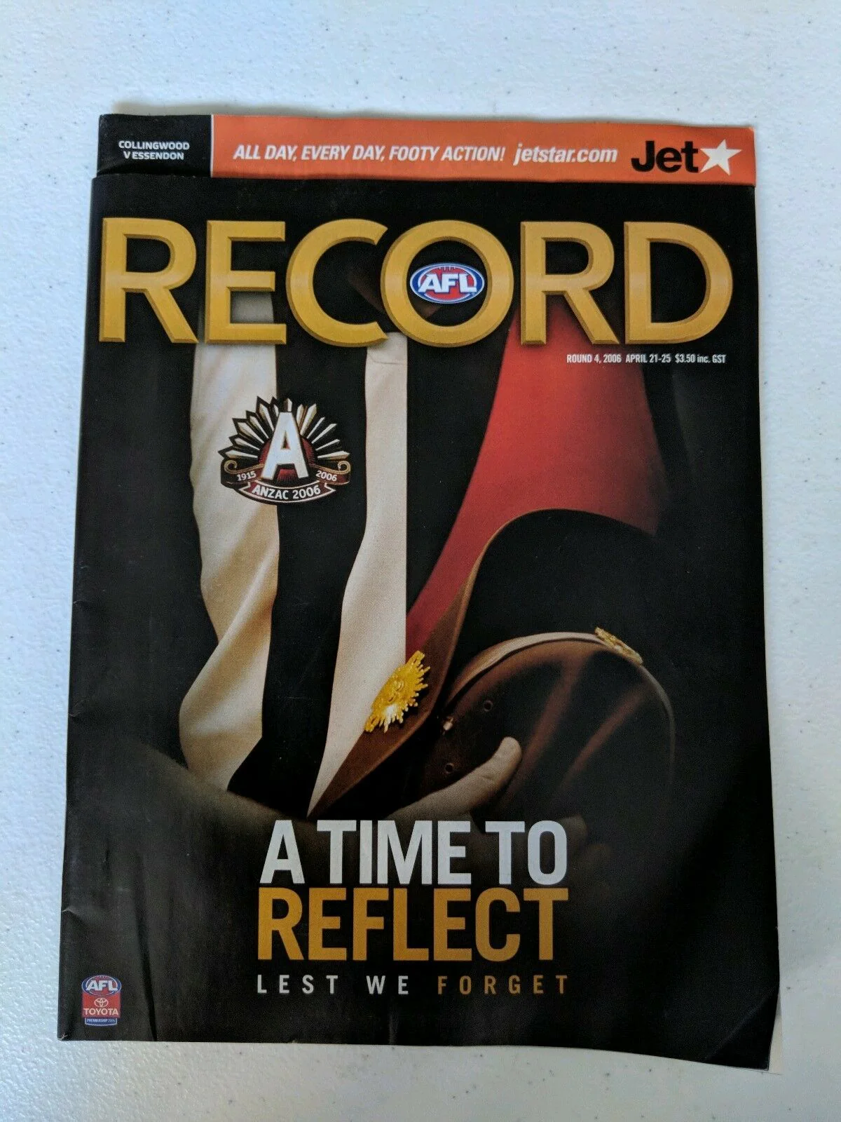 2006 ANZAC Day AFL Record Collingwood Vs Essendon - Image 3