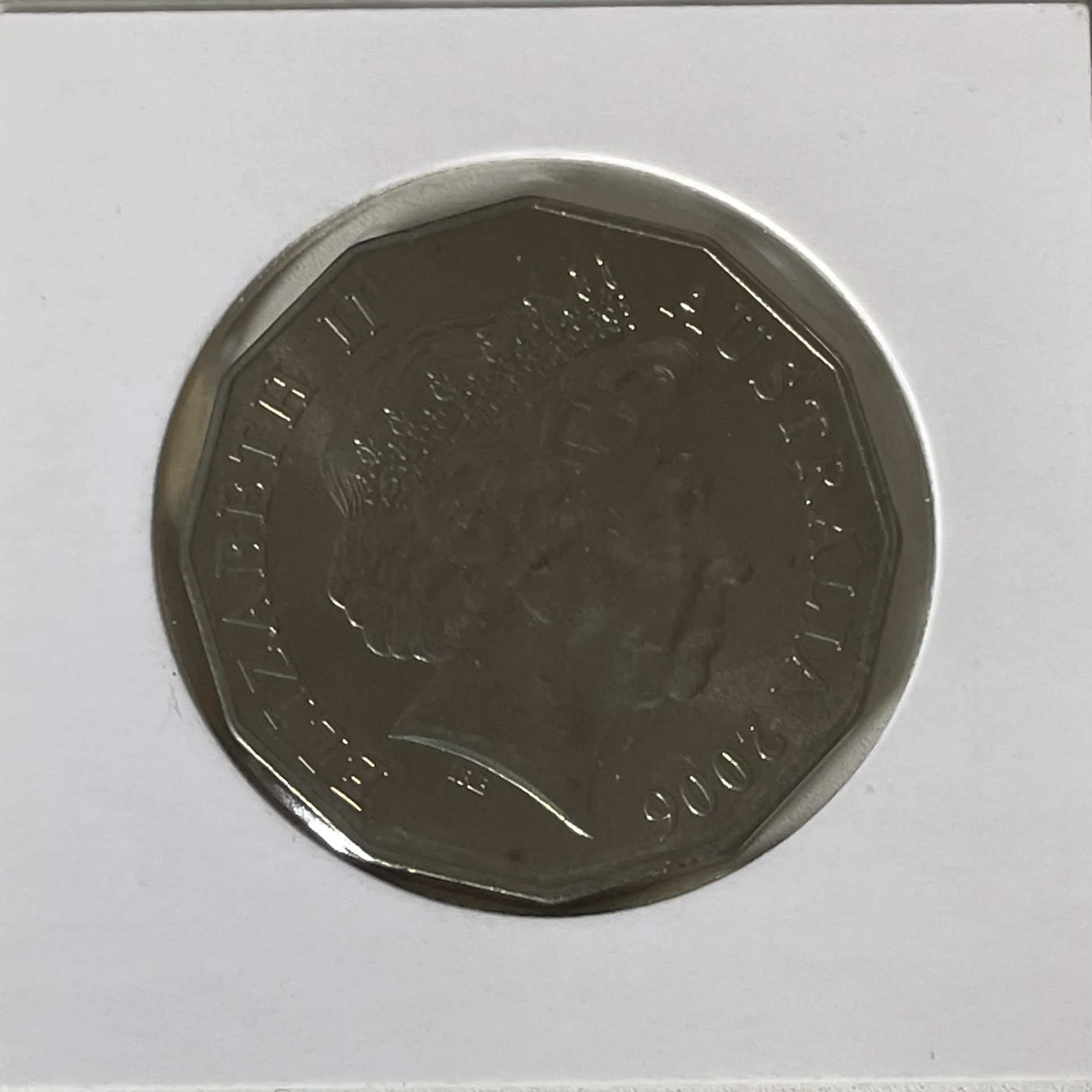 2006 Australia 50c Fifty Cents 80th Birthday Queen Elizabeth Uncirculated Coin - Image 2