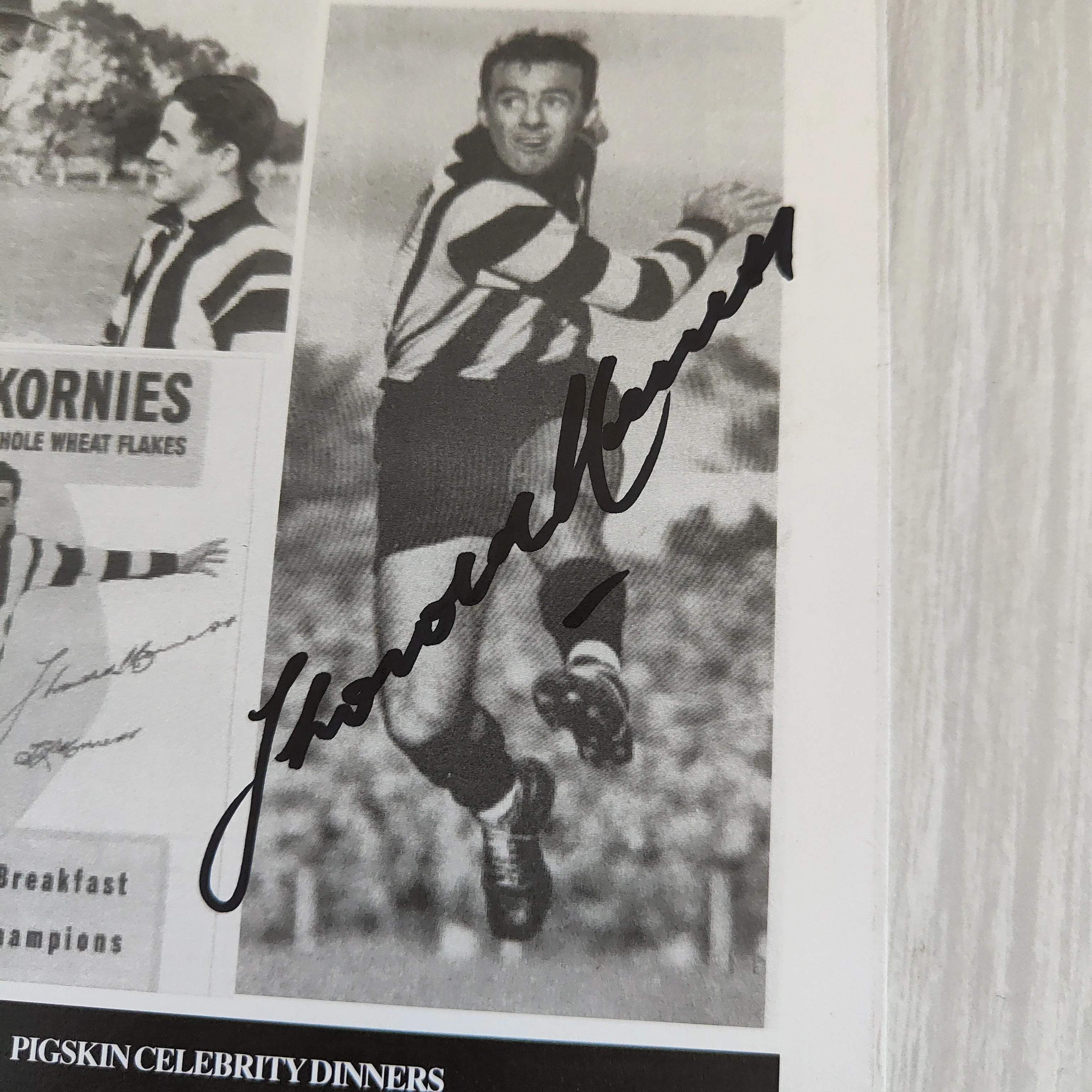 2006 March 31 An Evening With Thorold Merrett Collingwood Football Club Hand Signed Menu - Image 5