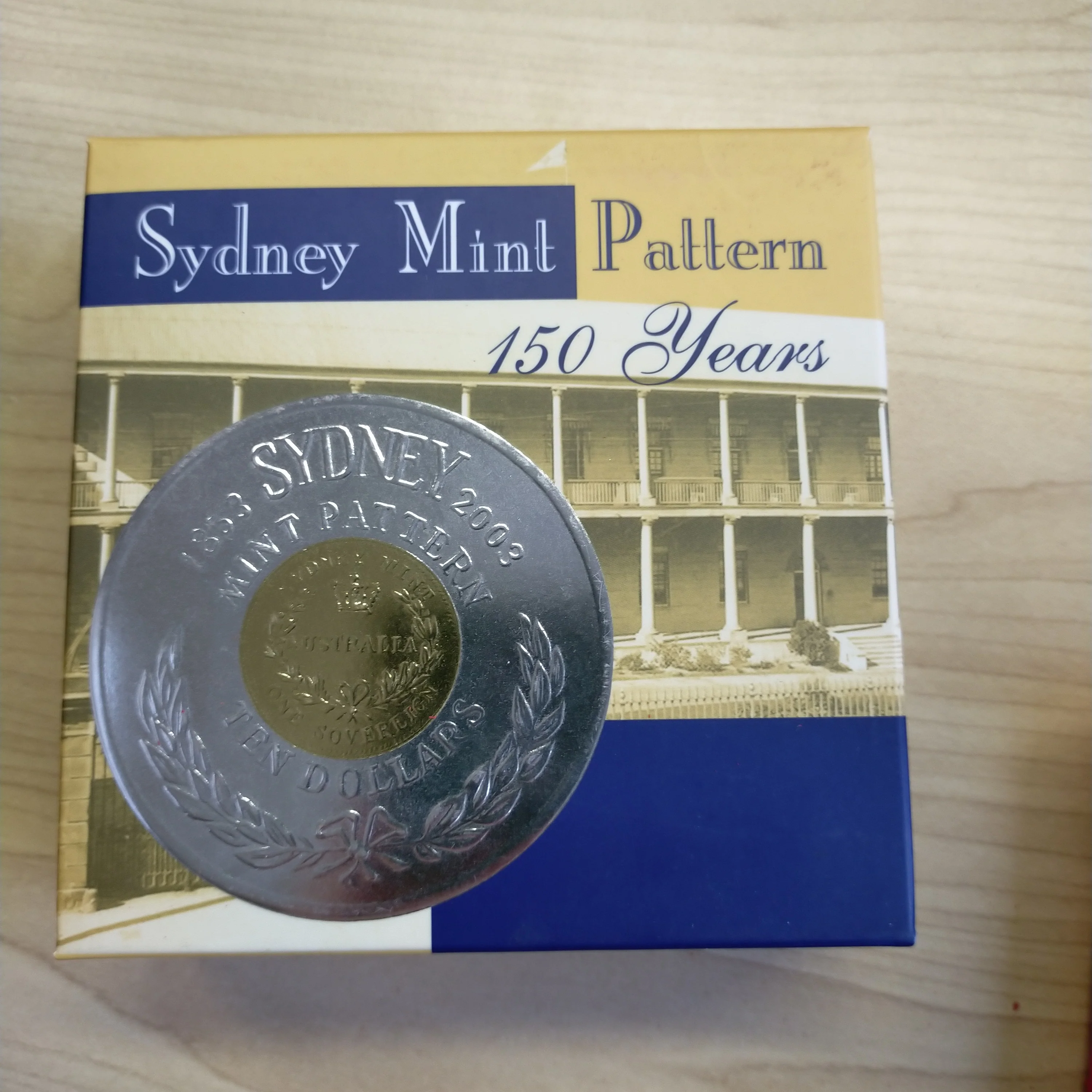 Australia 2003 Royal Australian Mint $10 150 Years Sydney Mint Pattern 60g .999 Proof Silver Gold Plated Coin - Image 5