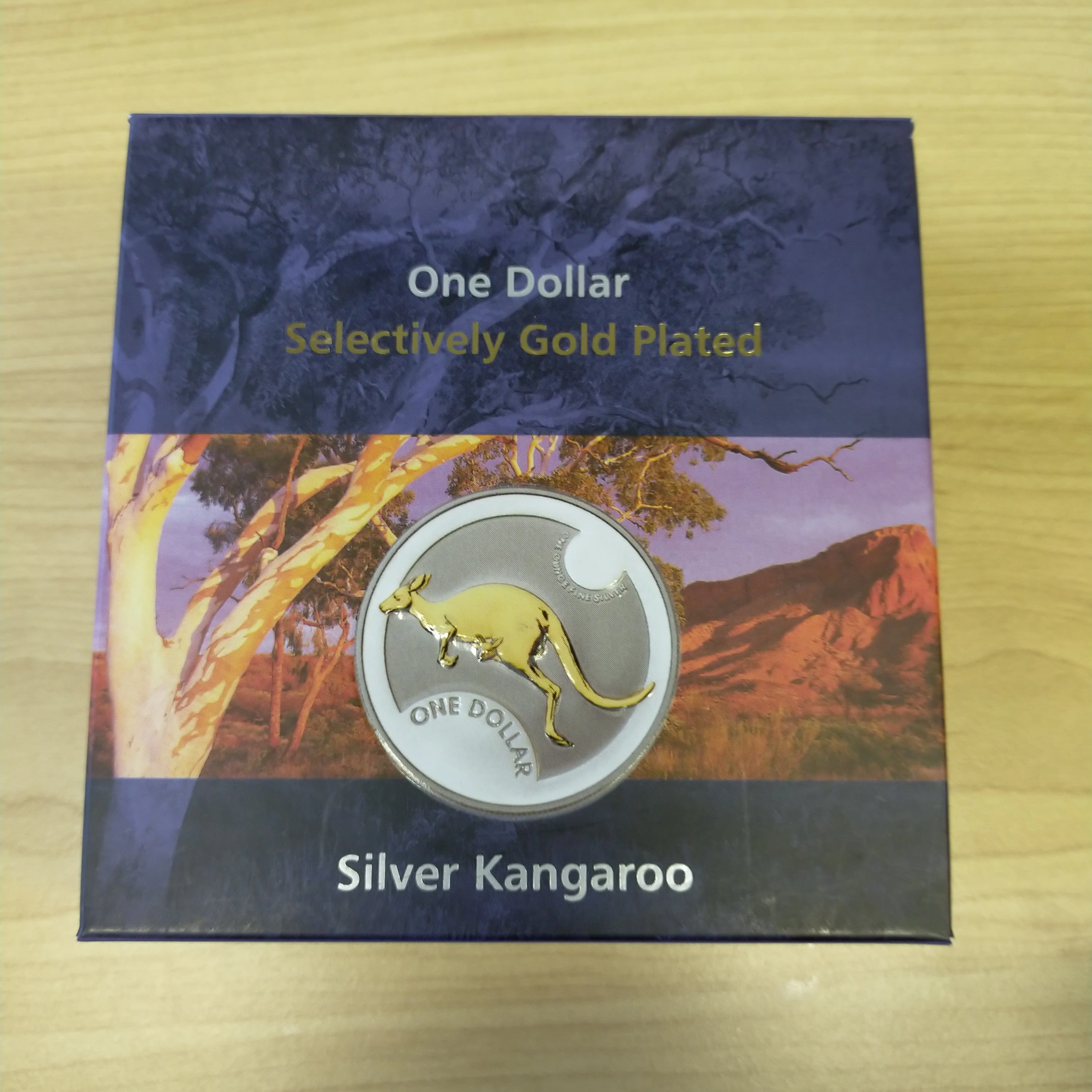 Australia 2006 Royal Australian Mint  $1 Kangaroo Gold Plated Silver Proof Coin - Image 5