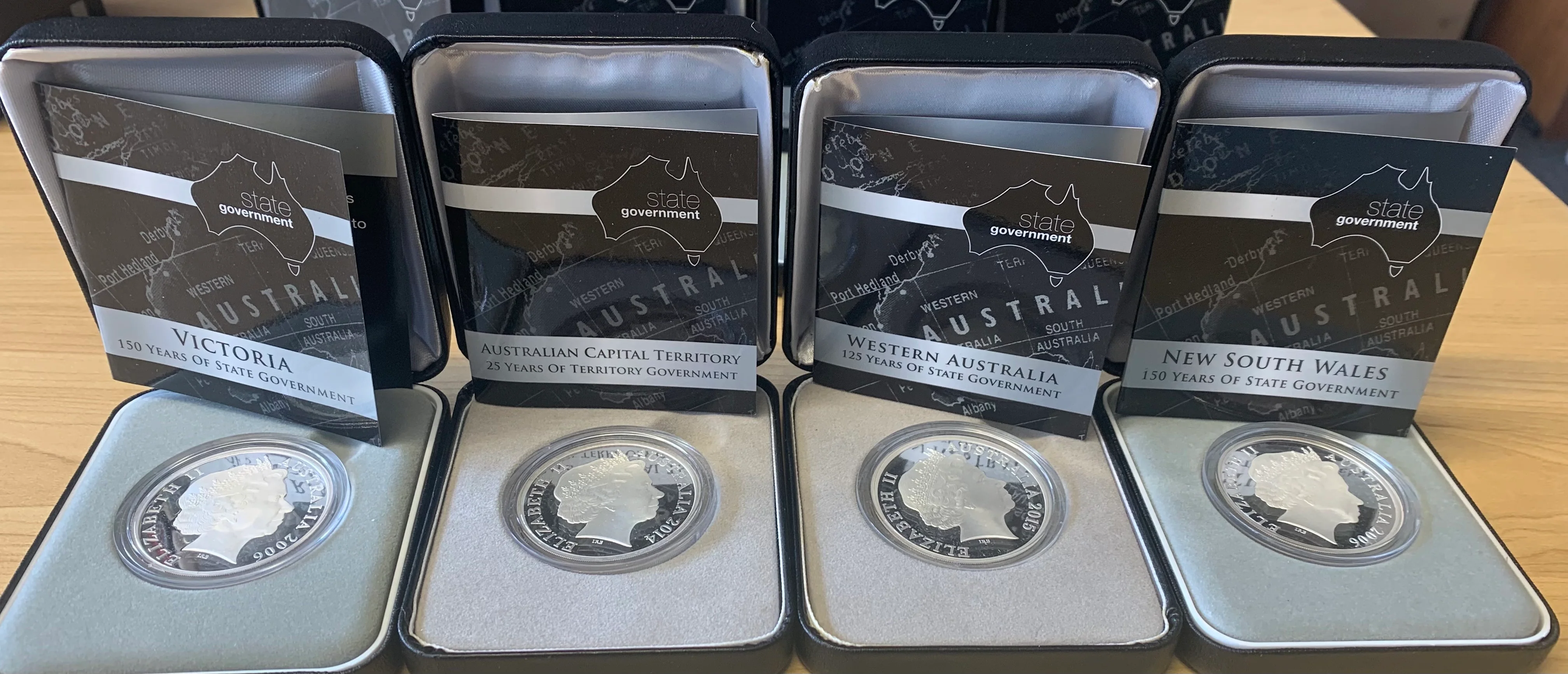 Australia 2006 - 2015 Royal Australian Mint Set of 8 $5 150 Years of State Government  Silver Proof Coin - Image 4