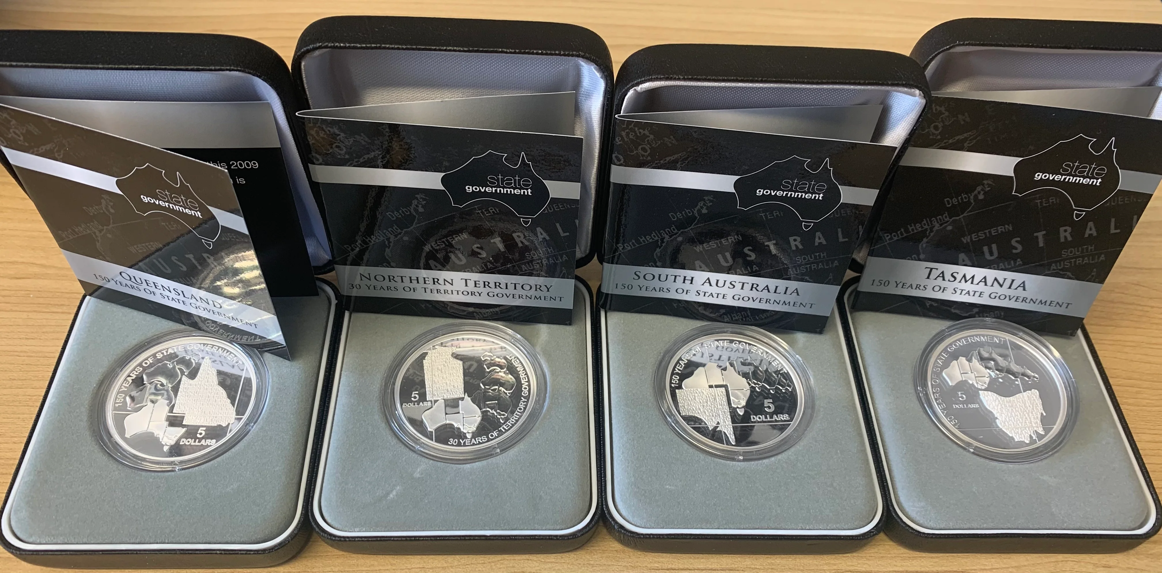 Australia 2006 - 2015 Royal Australian Mint Set of 8 $5 150 Years of State Government  Silver Proof Coin - Image 6