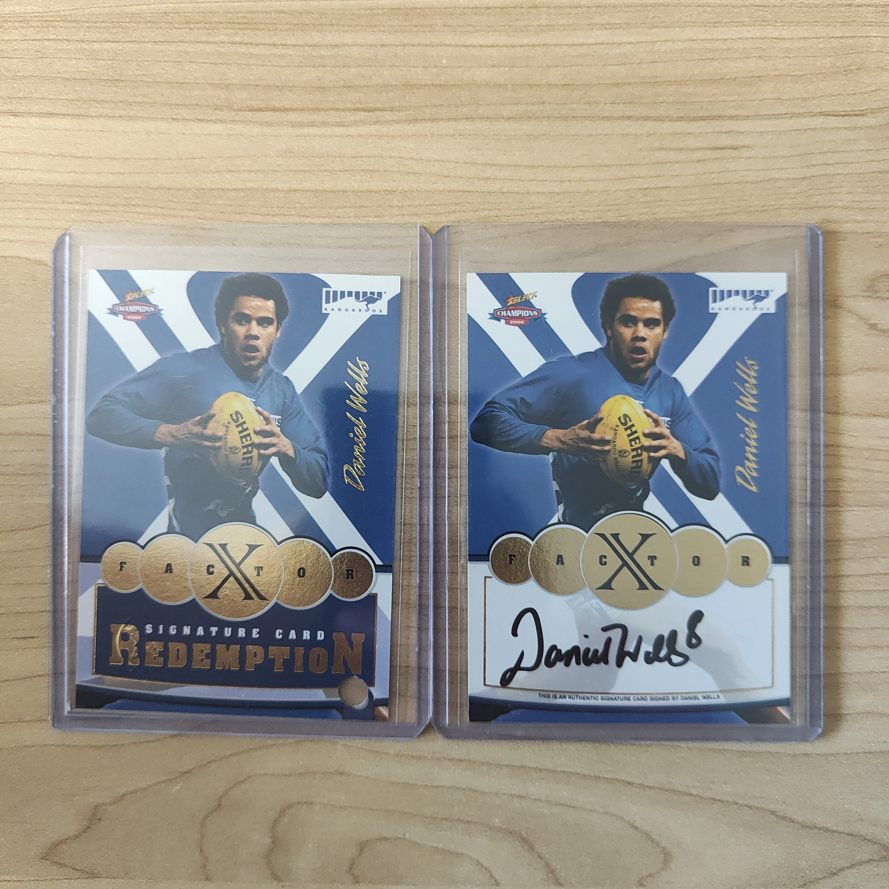 2006 Select Champions X Factor Signature Redemption Daniel Wells North Melbourne 242/500