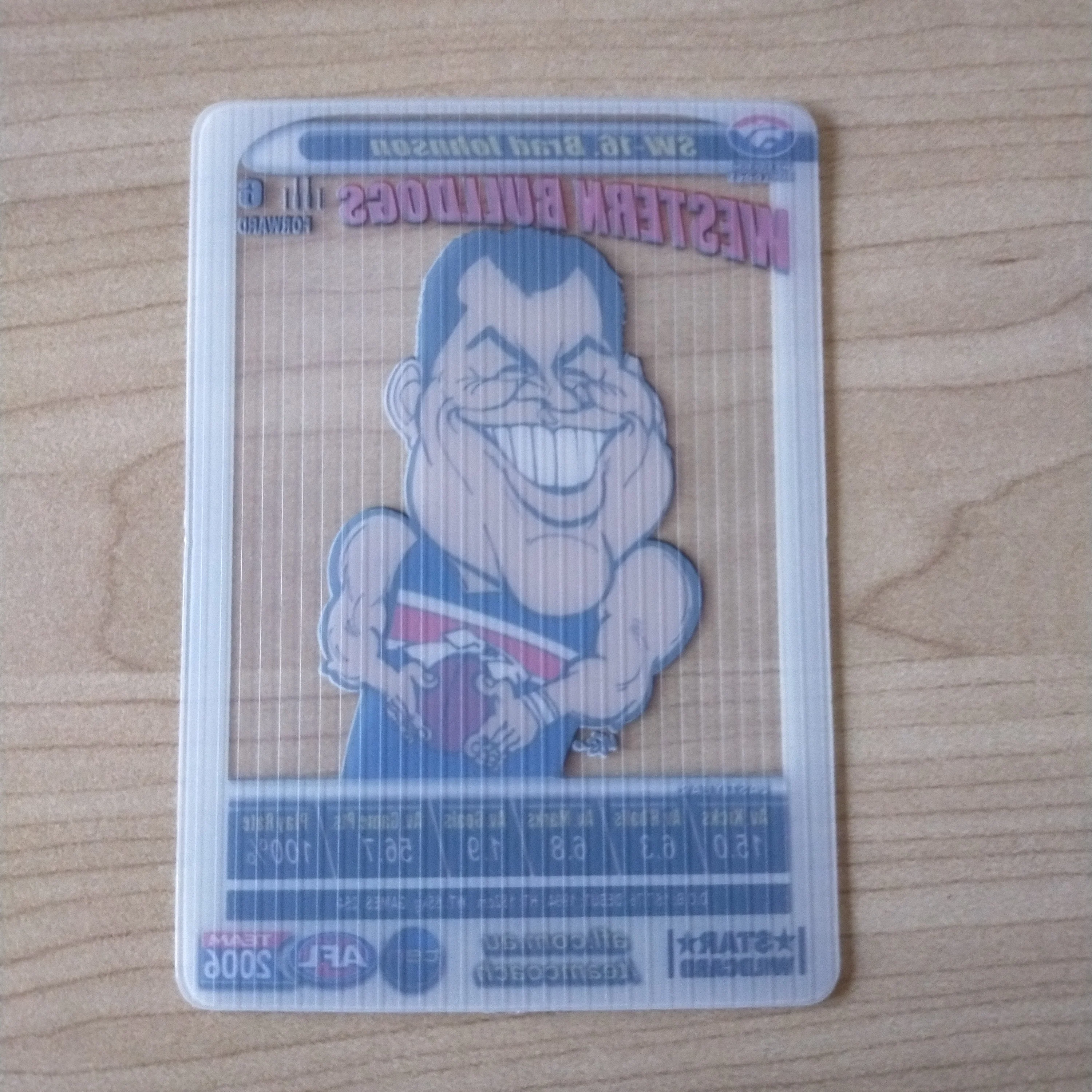 2006 Teamcoach Star Wildcard Brad Johnson Western Bulldogs SW-16 - Image 2