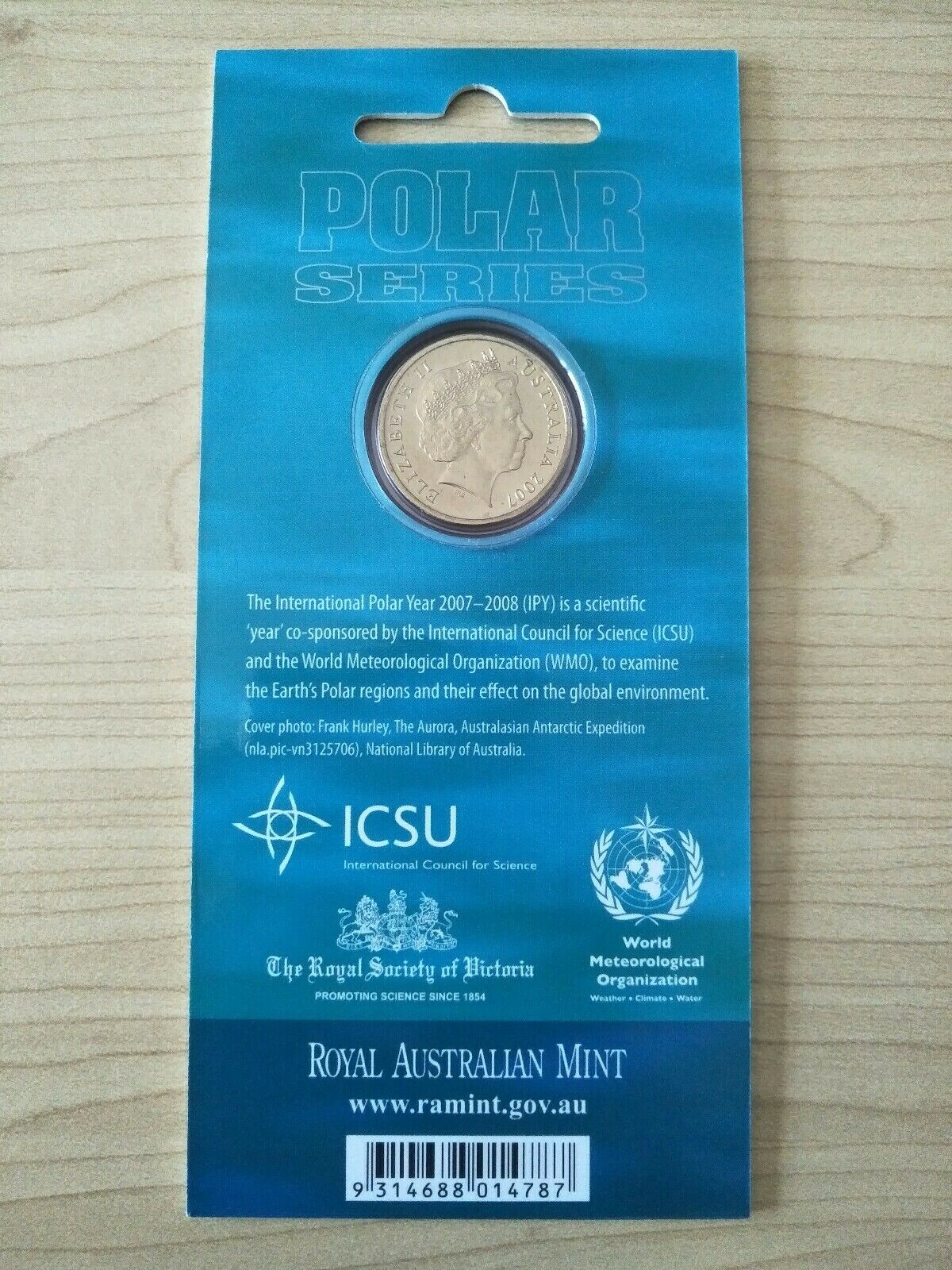 Australia Antarctic 2007-08 Royal Australian Mint $1 International Polar Year Uncirculated Coin - Image 2