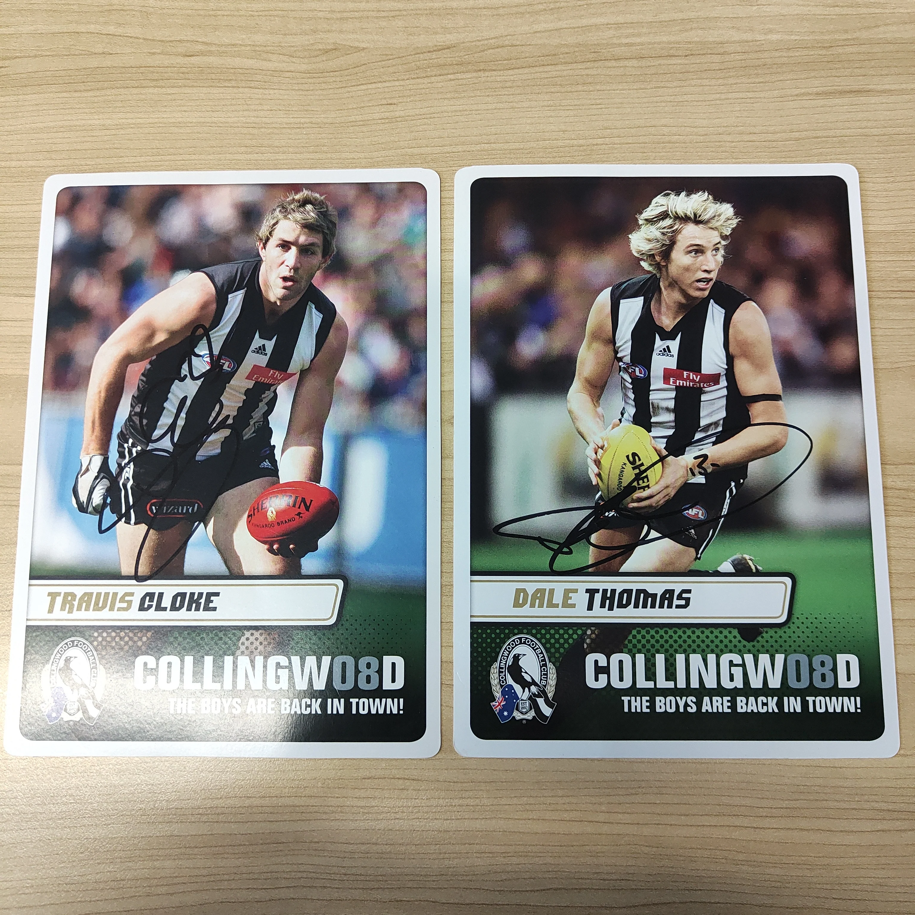 2008 Collingwood Football Club Membership Package of Hand Signed Jumbo Cards - Image 2