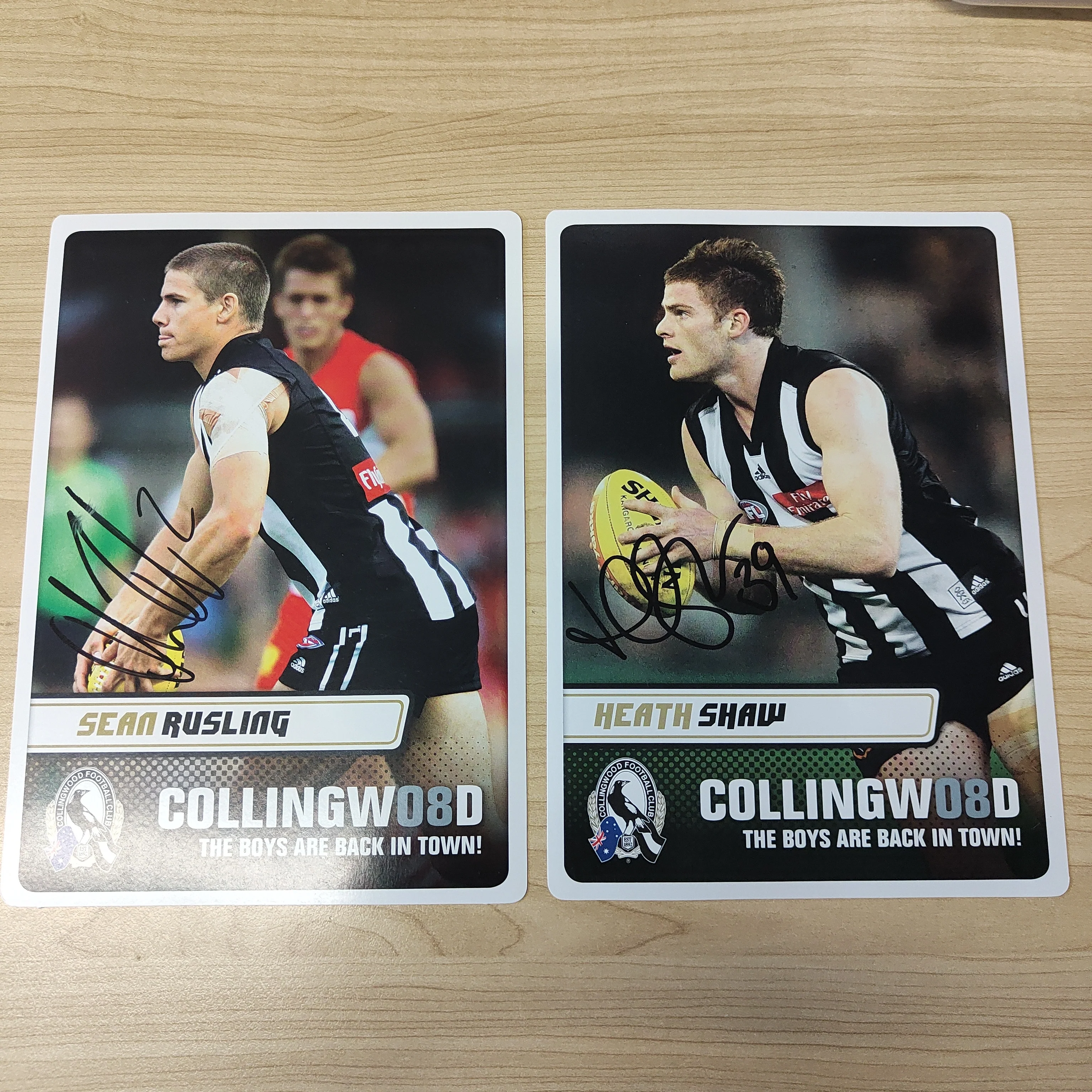 2008 Collingwood Football Club Membership Package of Hand Signed Jumbo Cards - Image 4
